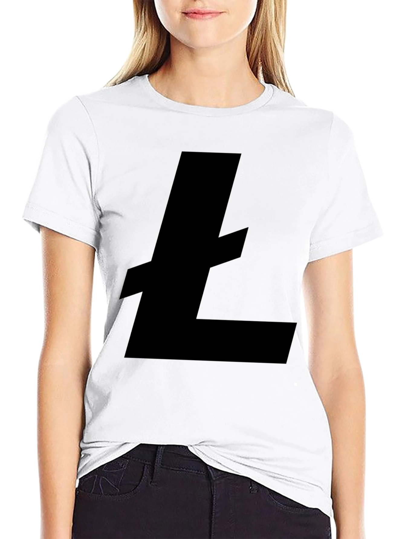 Black Litecoin Logo T-Shirt