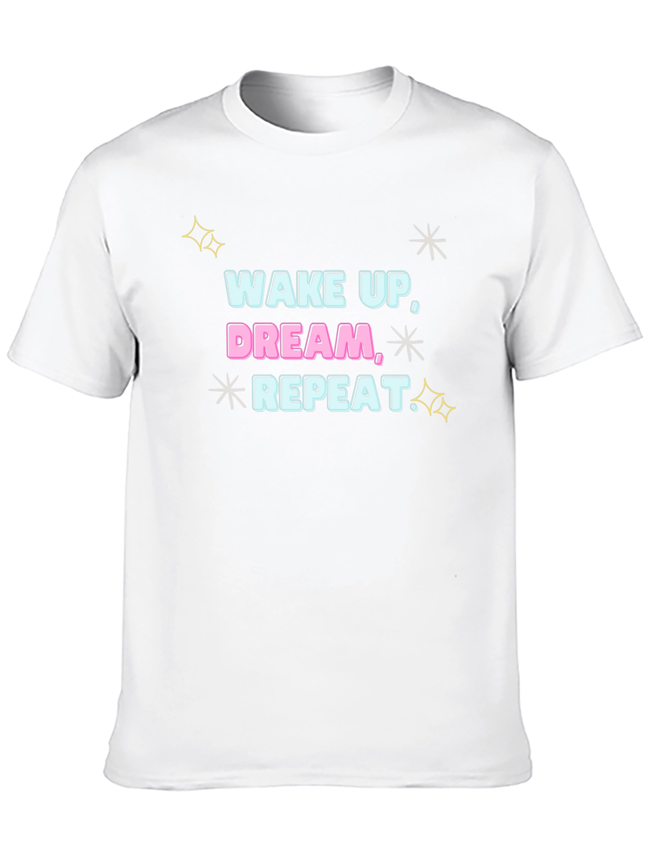 Wake Up Dream Repeat Graphic Tee - Black