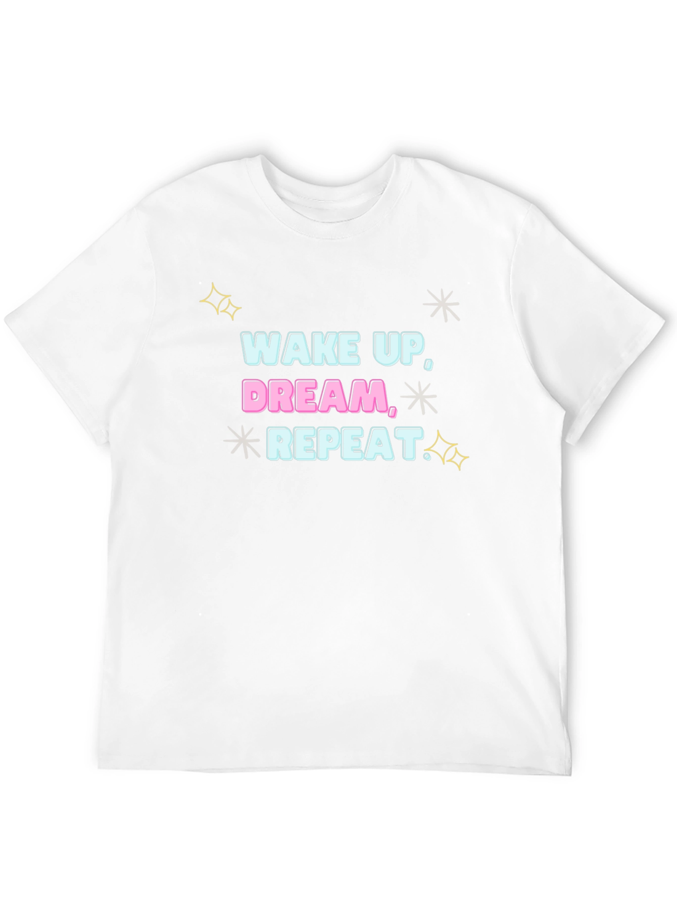 Wake Up Dream Repeat Graphic Tee - Black