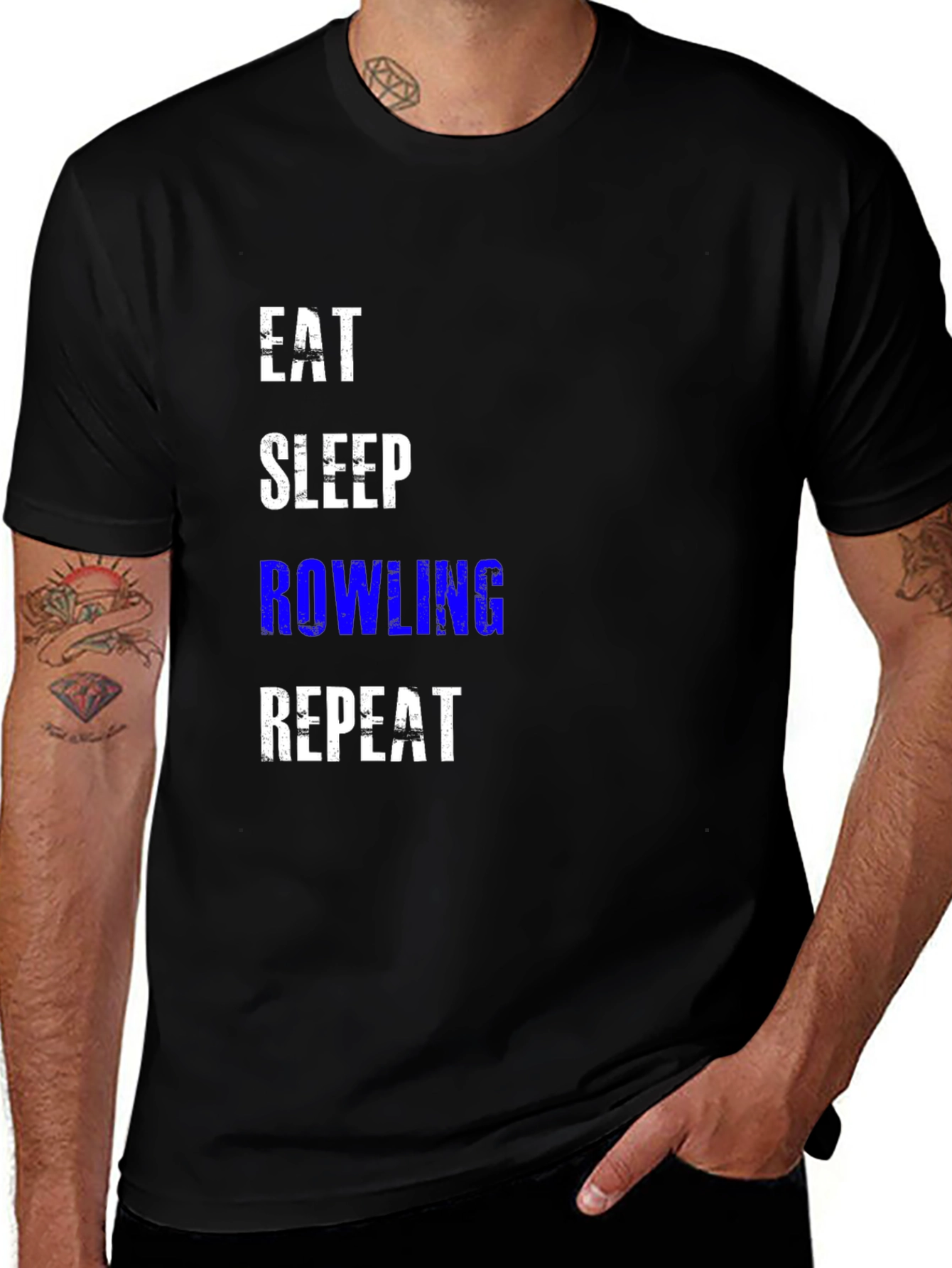 Eat Sleep Rowling Repeat Graphic Tee