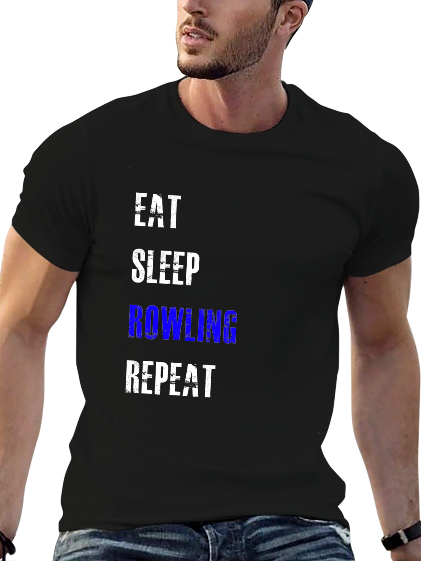 Eat Sleep Rowling Repeat Graphic Tee