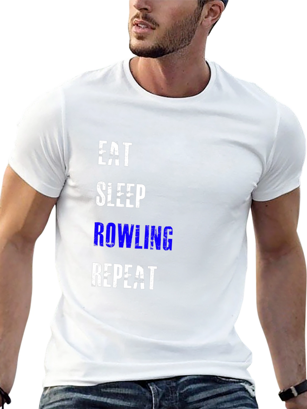 Eat Sleep Rowling Repeat Graphic Tee