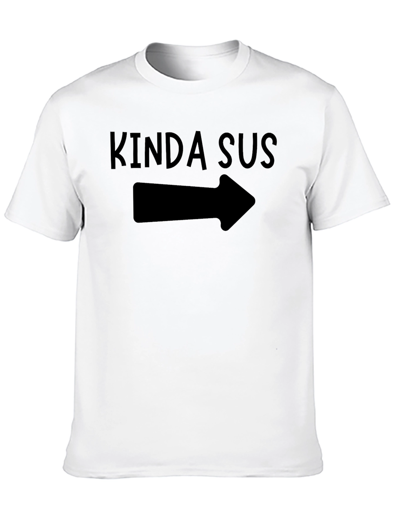 Kinda Sus Graphic Tee - Trendy Arrow Design