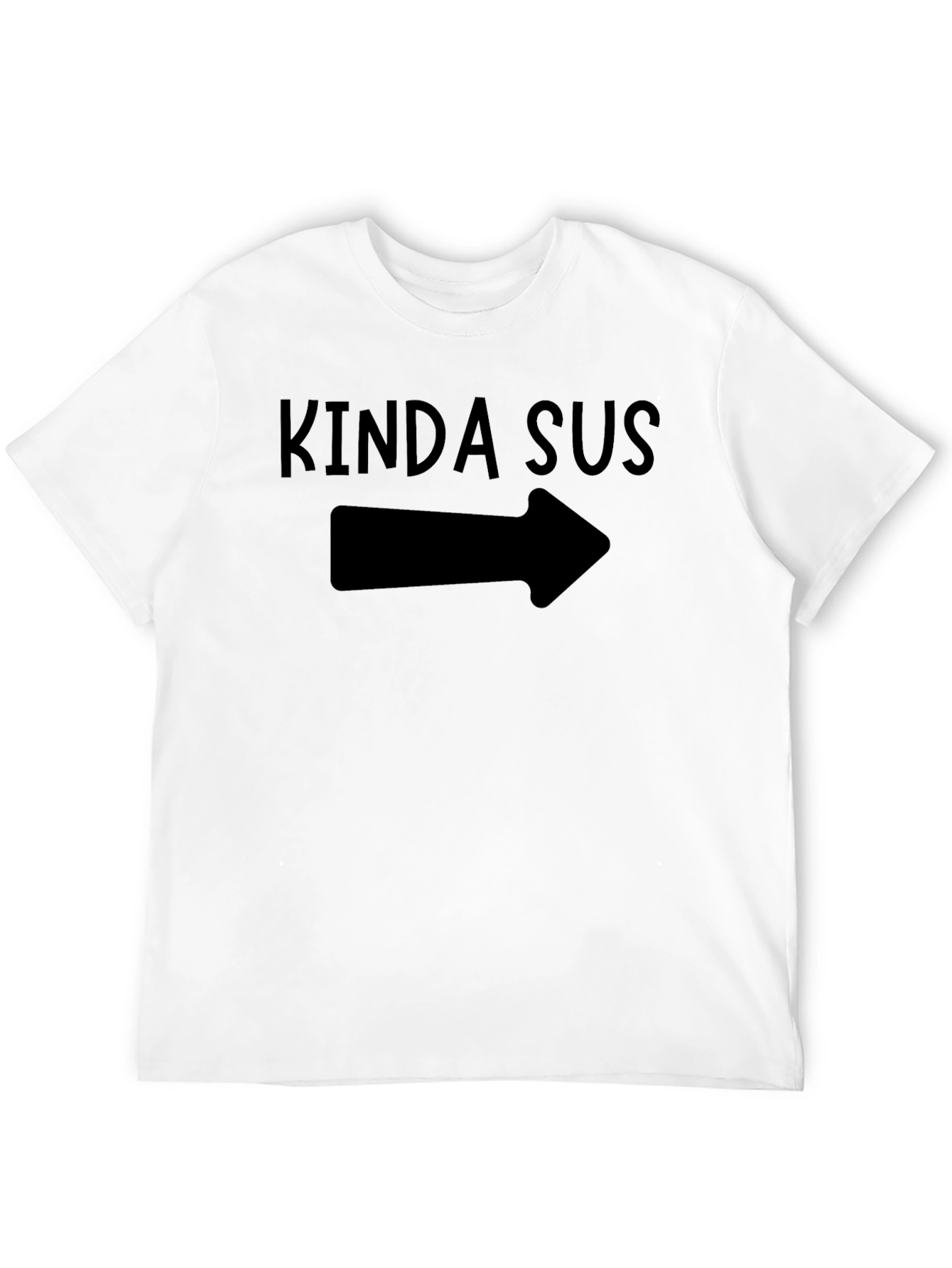 Kinda Sus Graphic Tee - Trendy Arrow Design