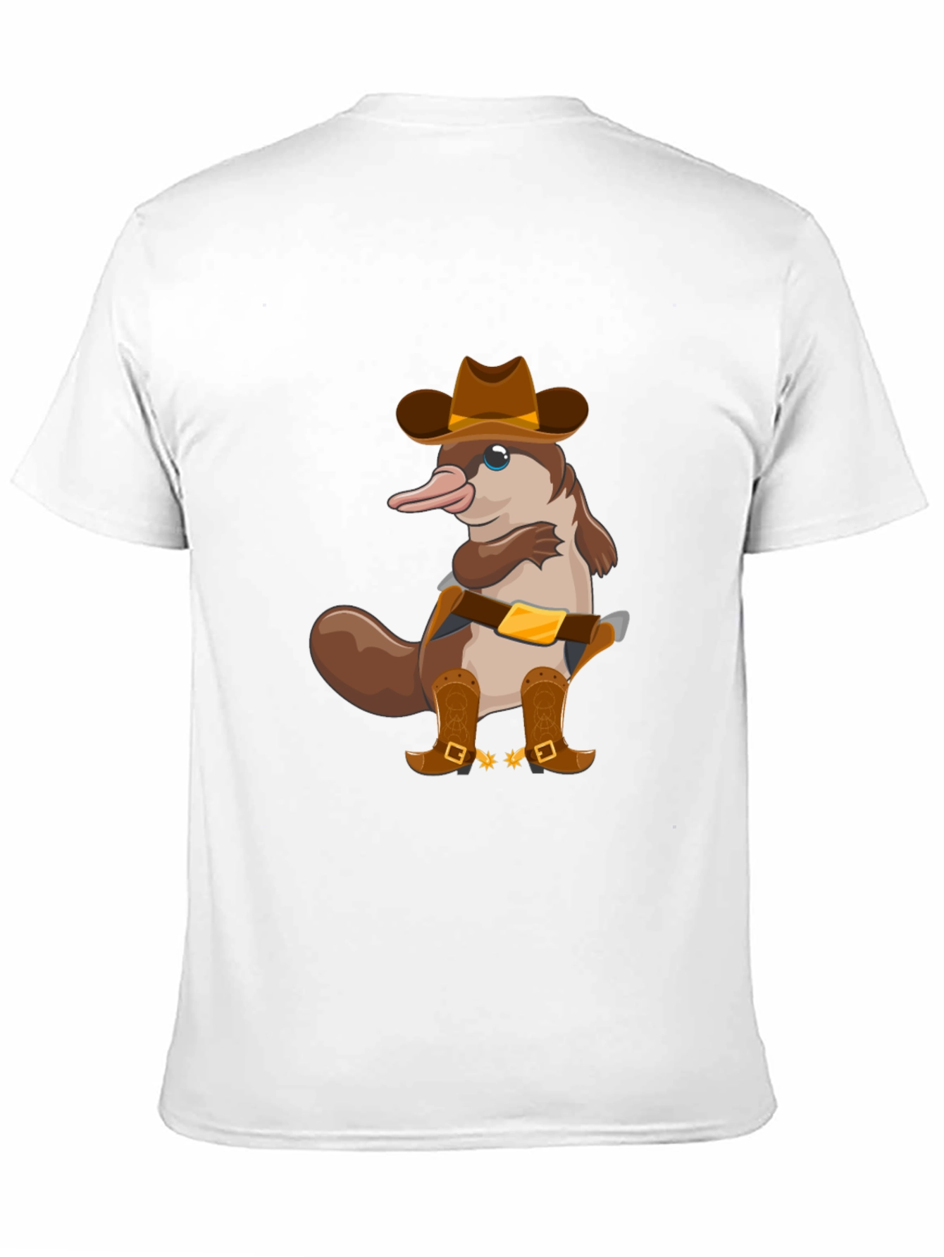 Cartoon Platypus Cowboy T-Shirt