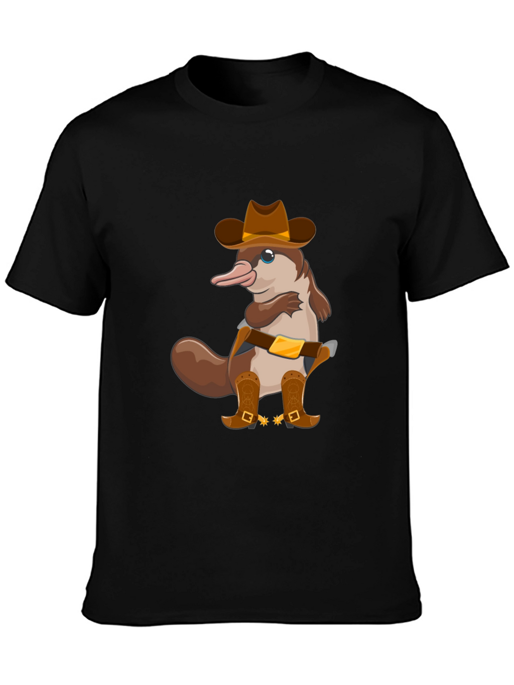 Cartoon Platypus Cowboy T-Shirt