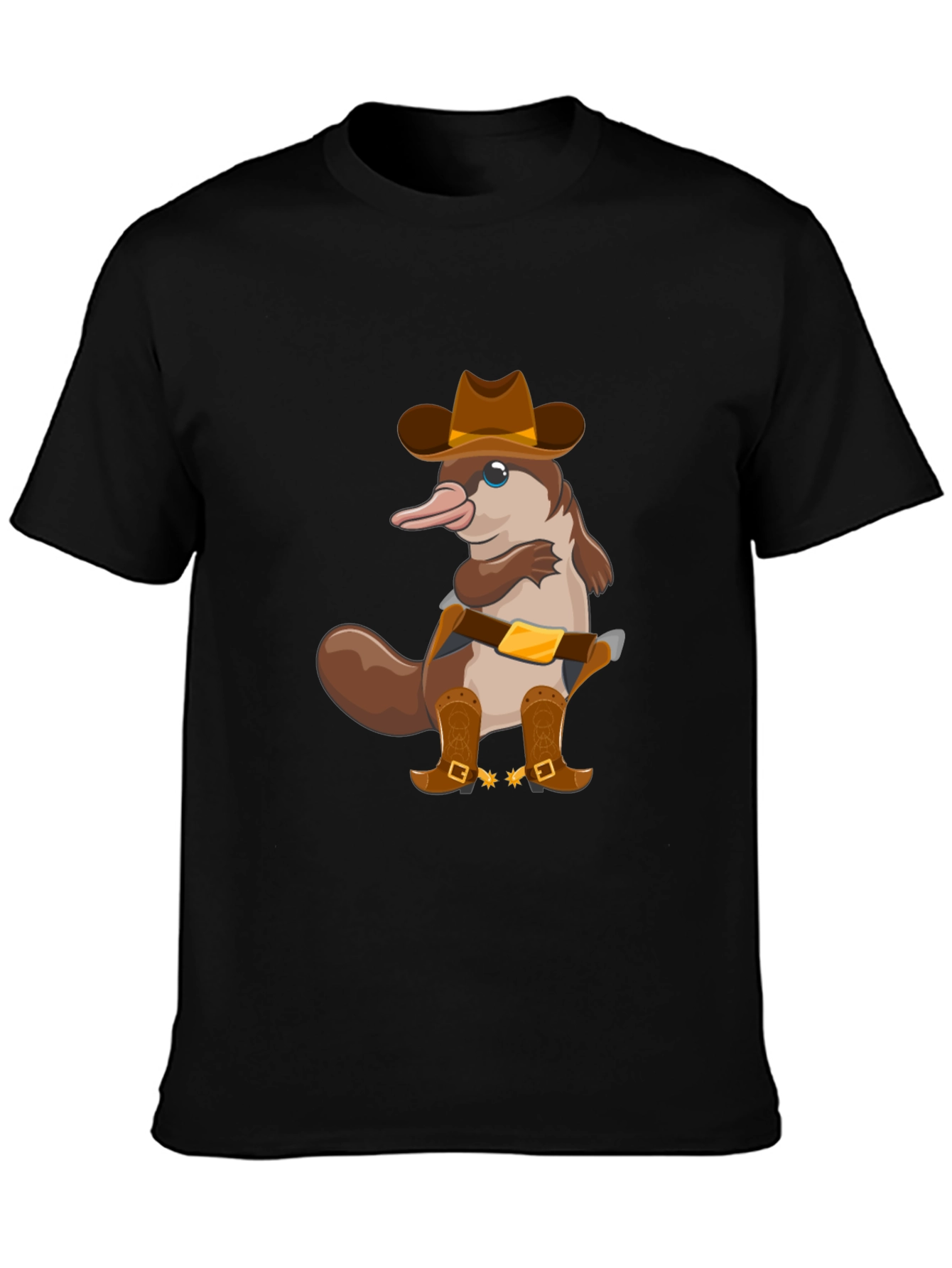 Cartoon Platypus Cowboy T-Shirt