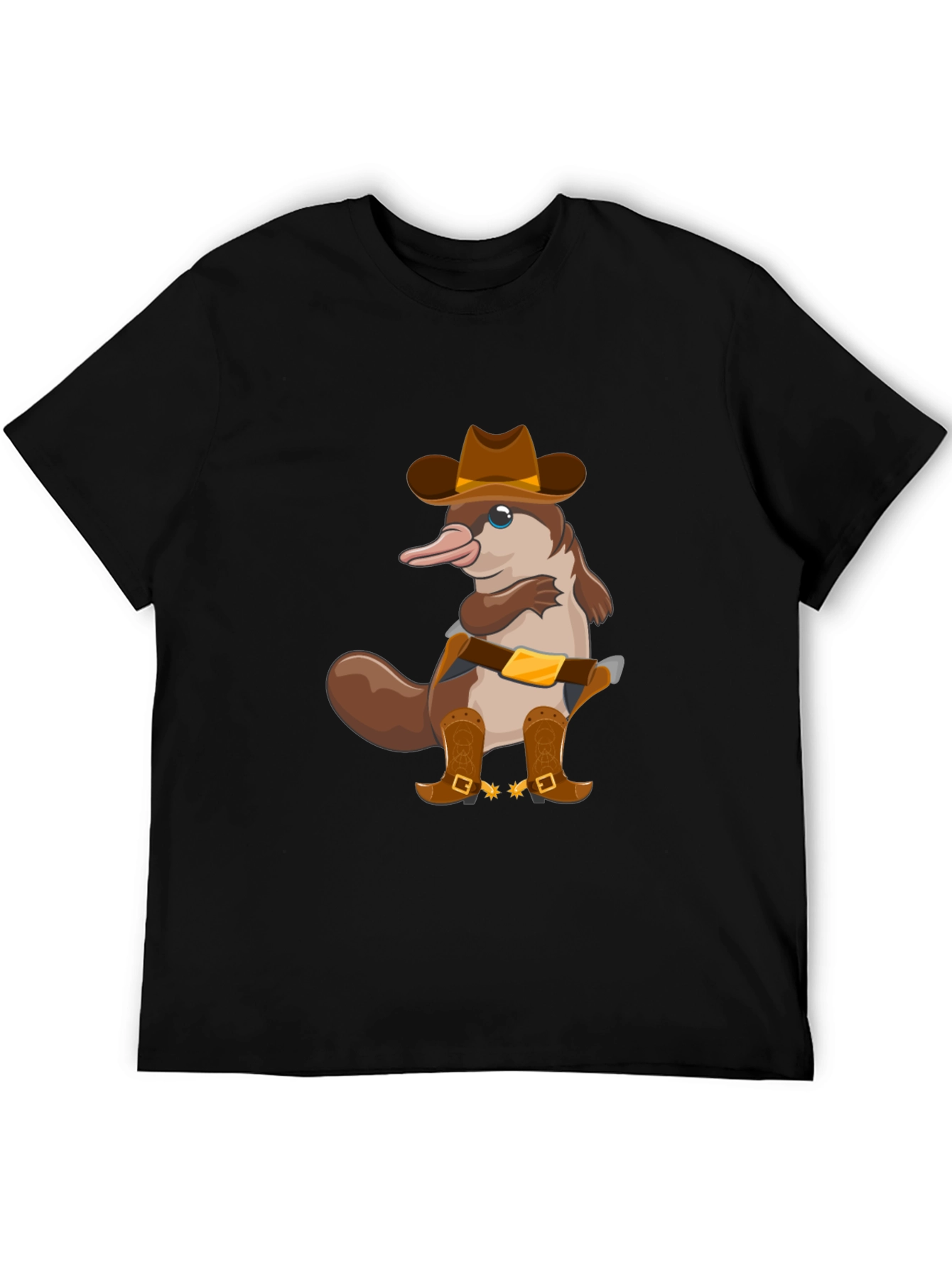 Cartoon Platypus Cowboy T-Shirt