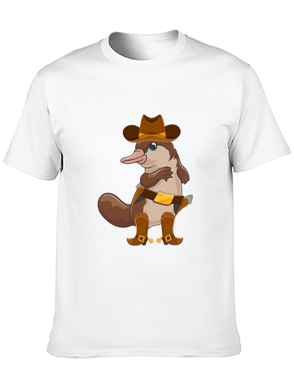 Cartoon Platypus Cowboy T-Shirt