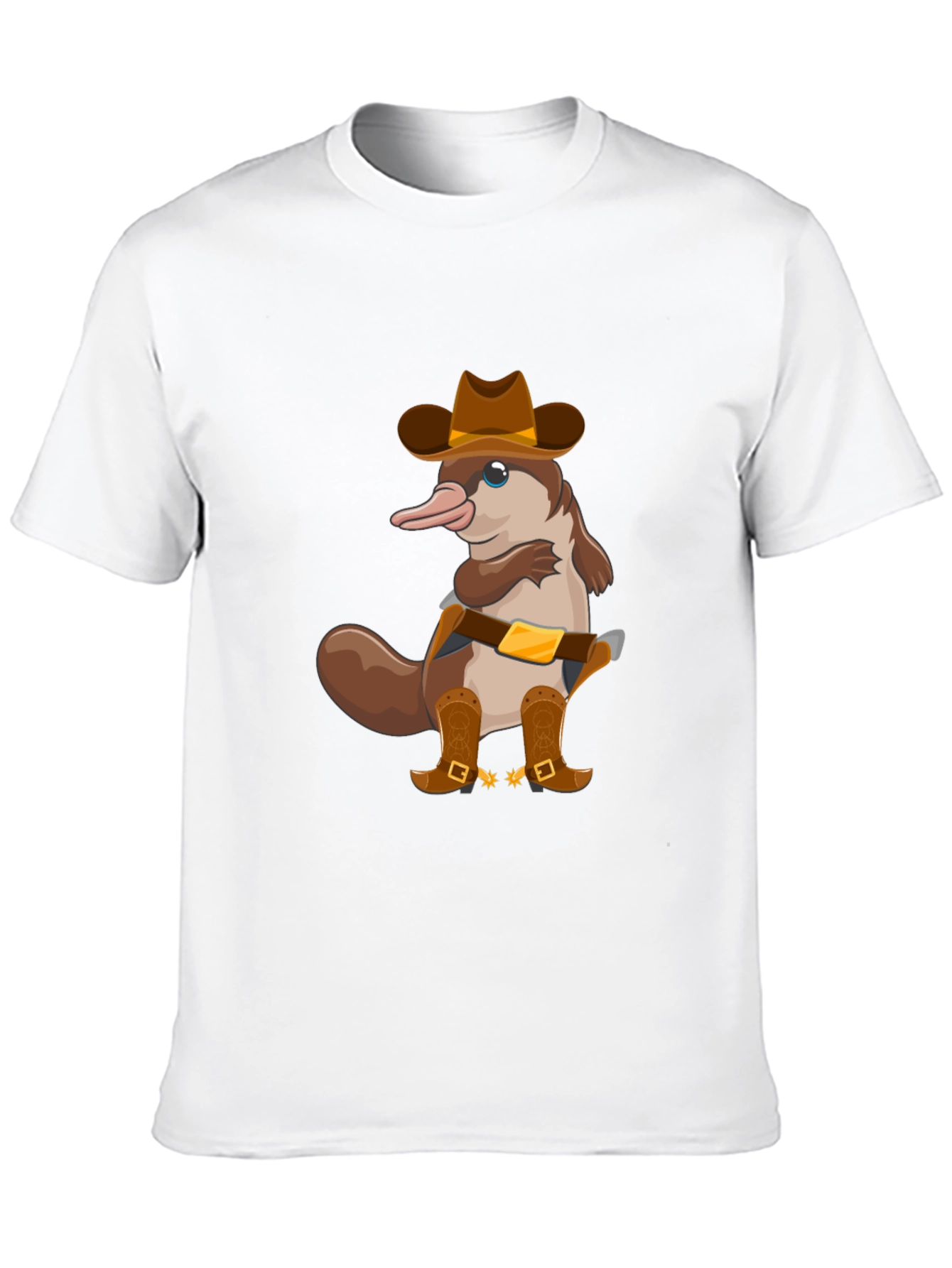 Cartoon Platypus Cowboy T-Shirt