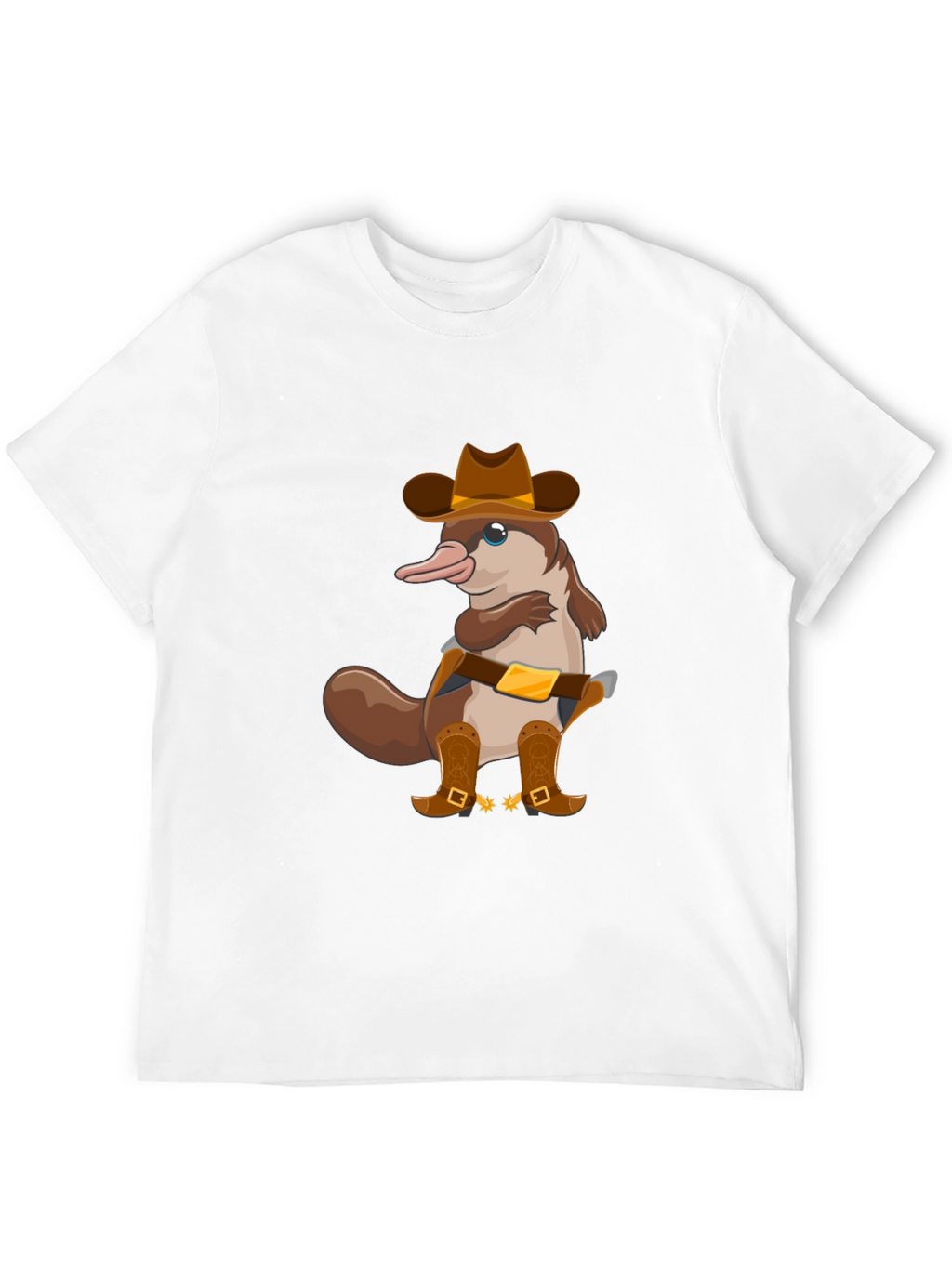 Cartoon Platypus Cowboy T-Shirt