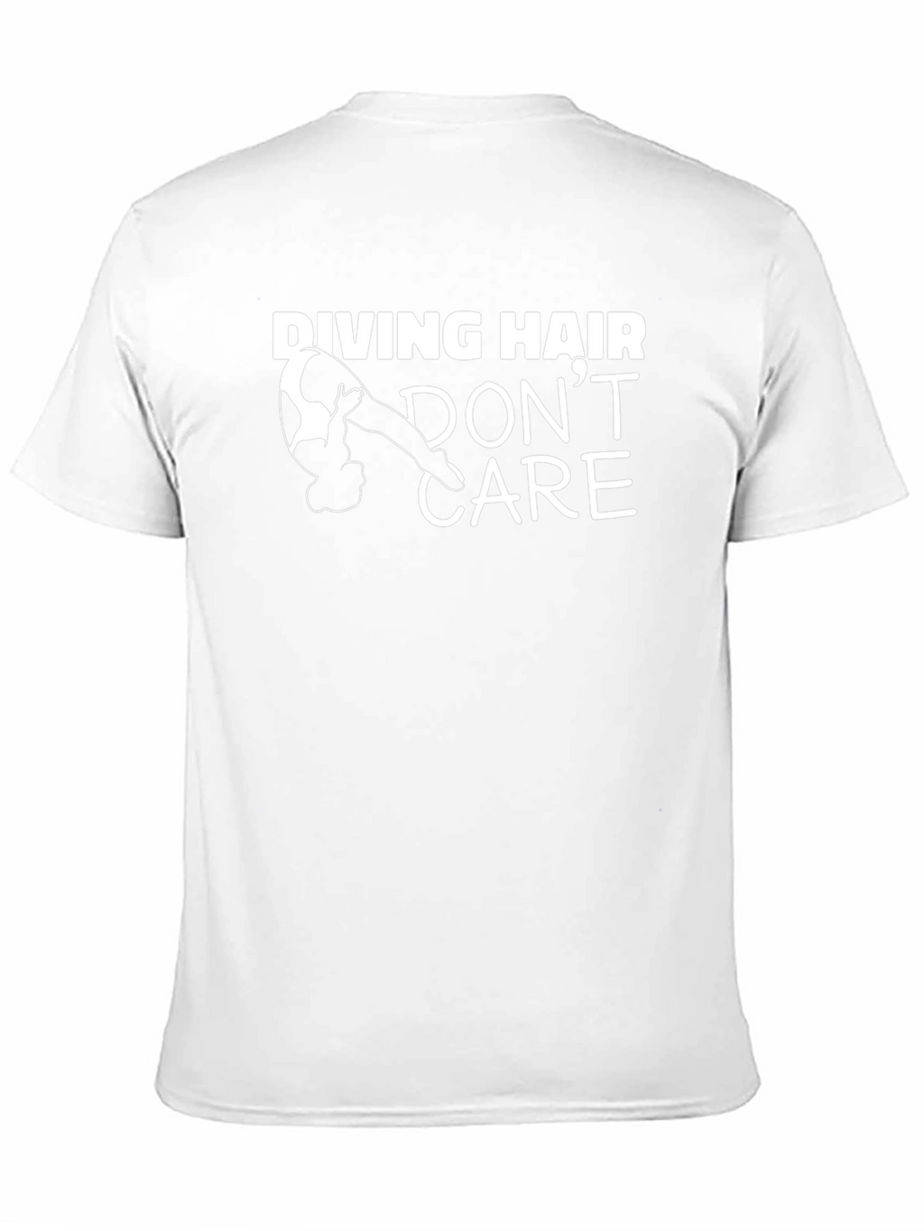 Diving Hair Dont Care Black Graphic Tee