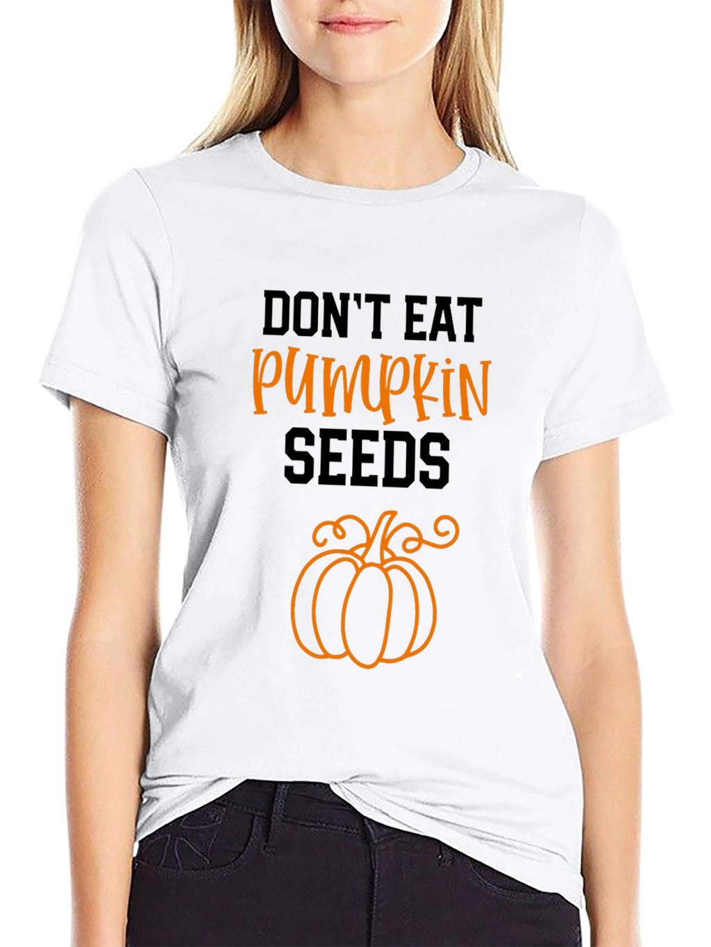 Dont Eat Pumpkin Seeds Black Graphic Tee