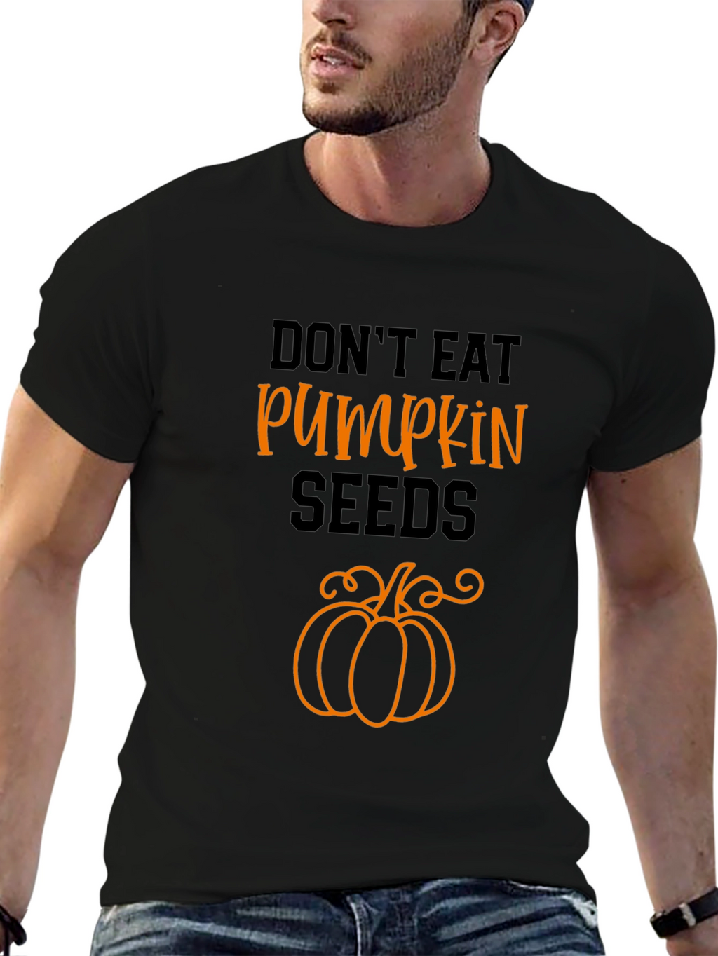 Dont Eat Pumpkin Seeds Black Graphic Tee