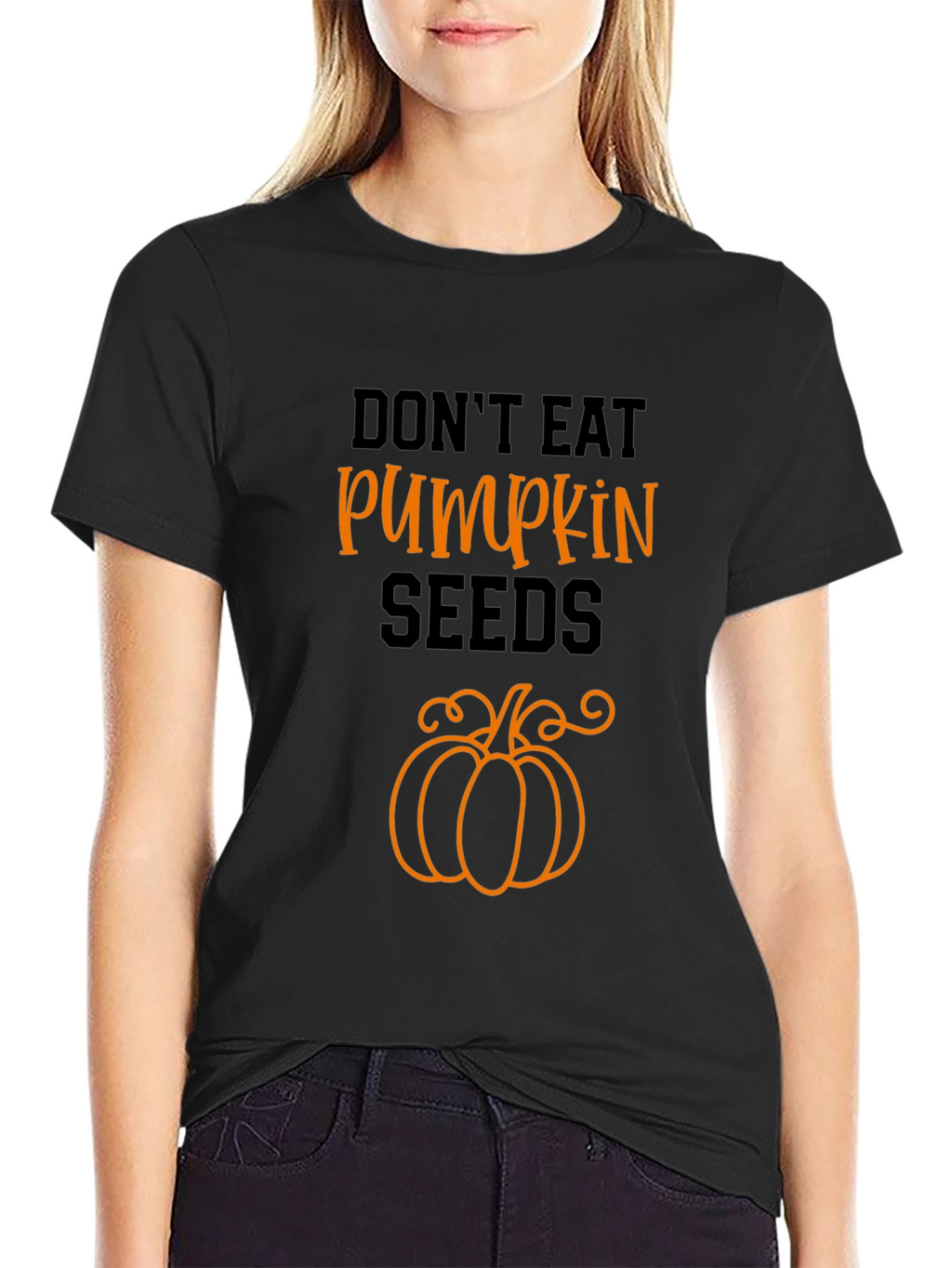 Dont Eat Pumpkin Seeds Black Graphic Tee