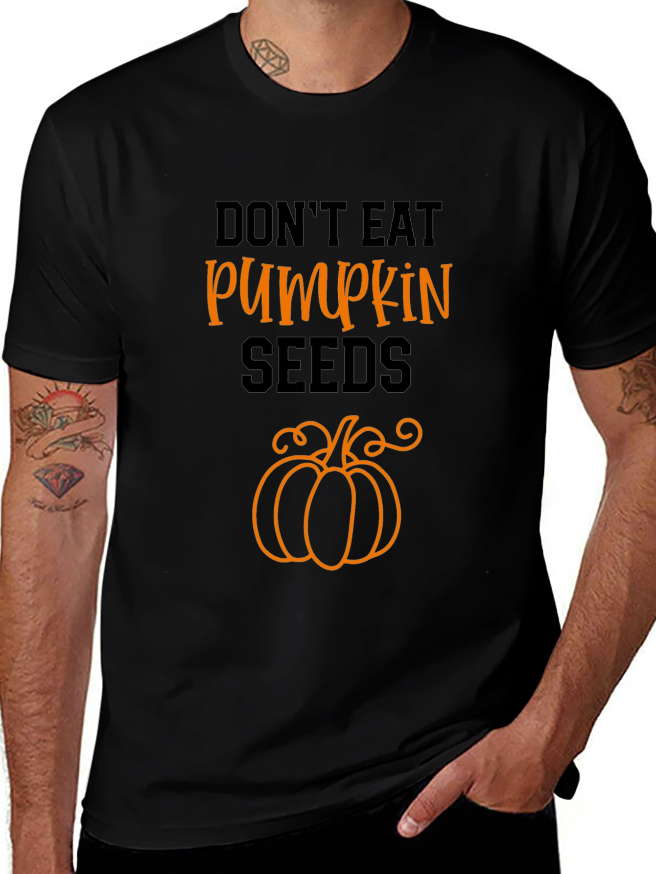 Dont Eat Pumpkin Seeds Black Graphic Tee