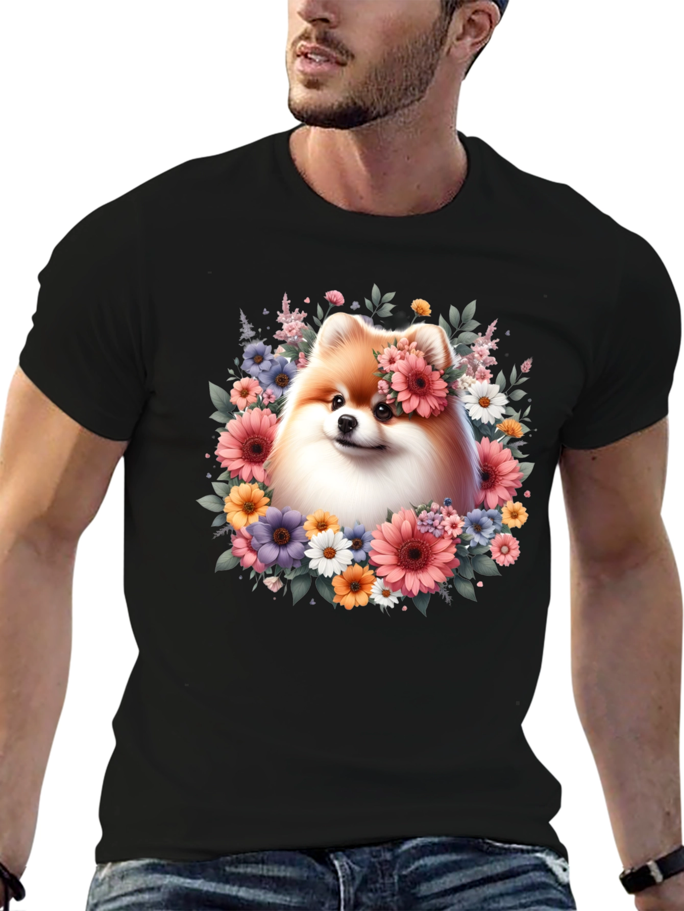 Dog With Floral Crown T-Shirt