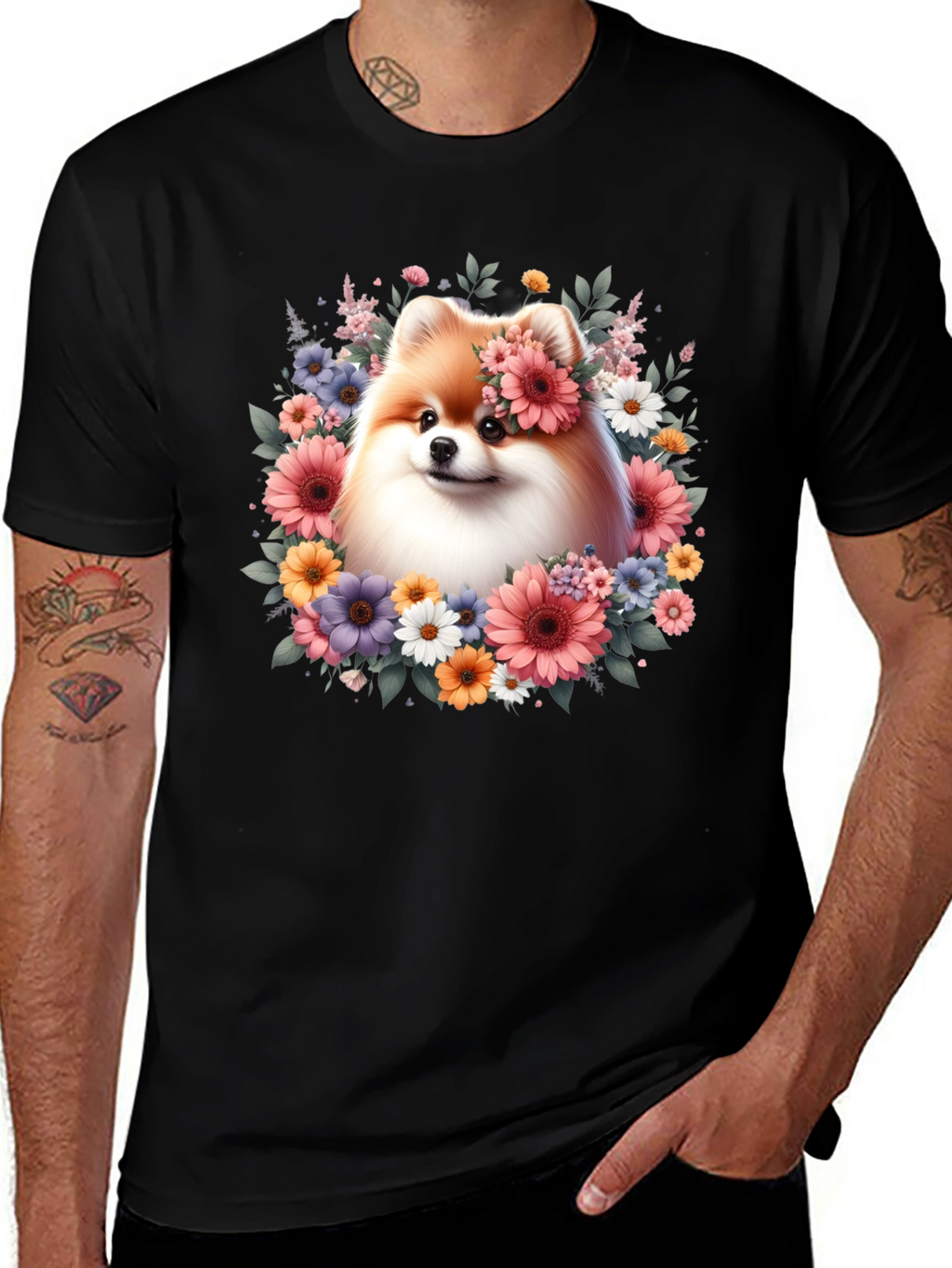 Dog With Floral Crown T-Shirt