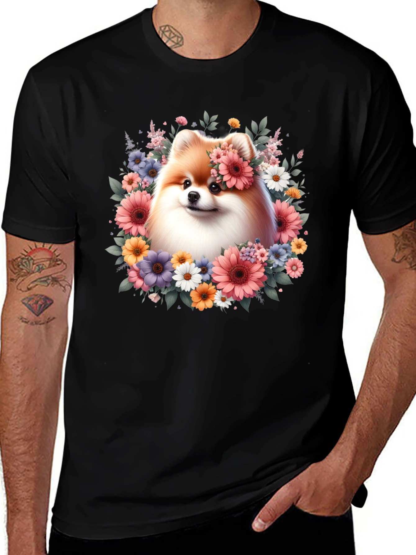 Dog With Floral Crown T-Shirt