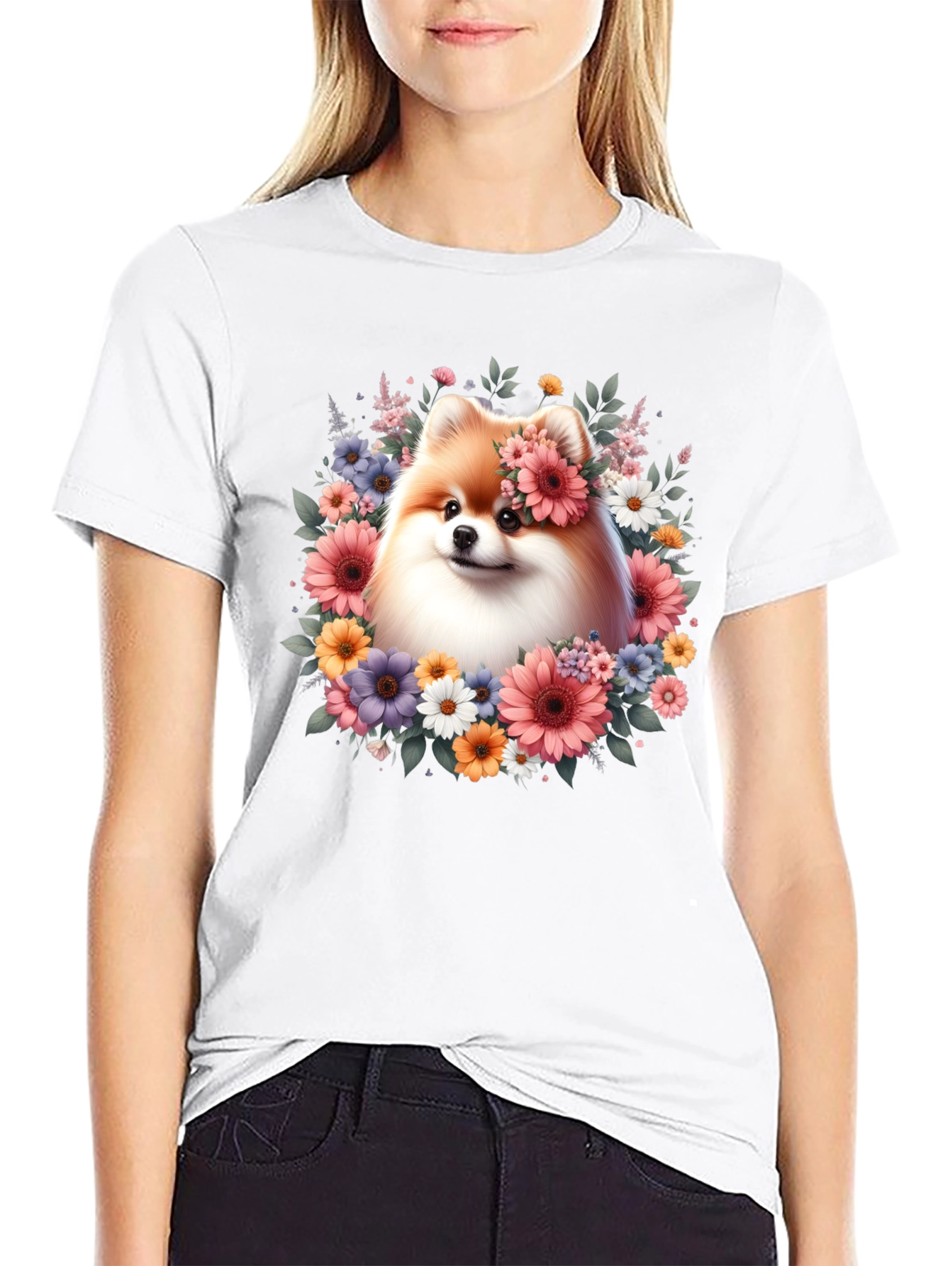 Dog With Floral Crown T-Shirt