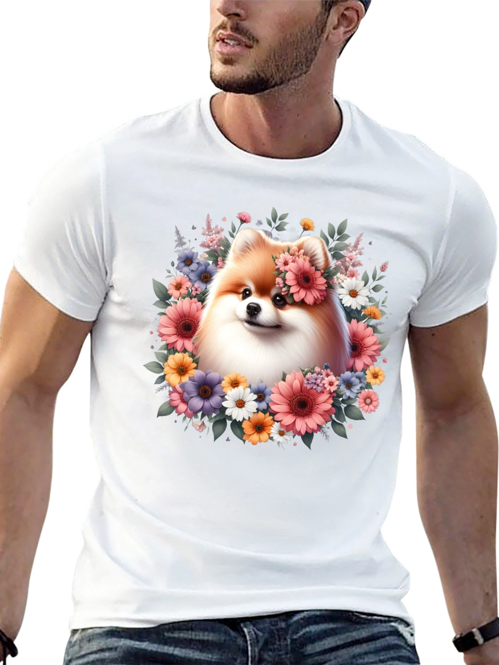Dog With Floral Crown T-Shirt