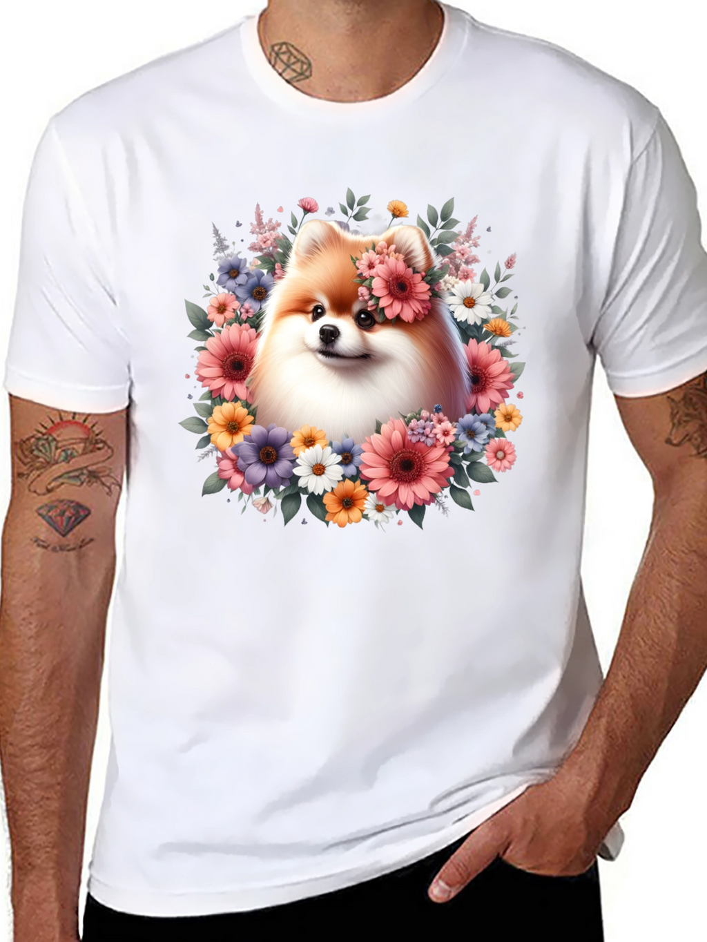 Dog With Floral Crown T-Shirt