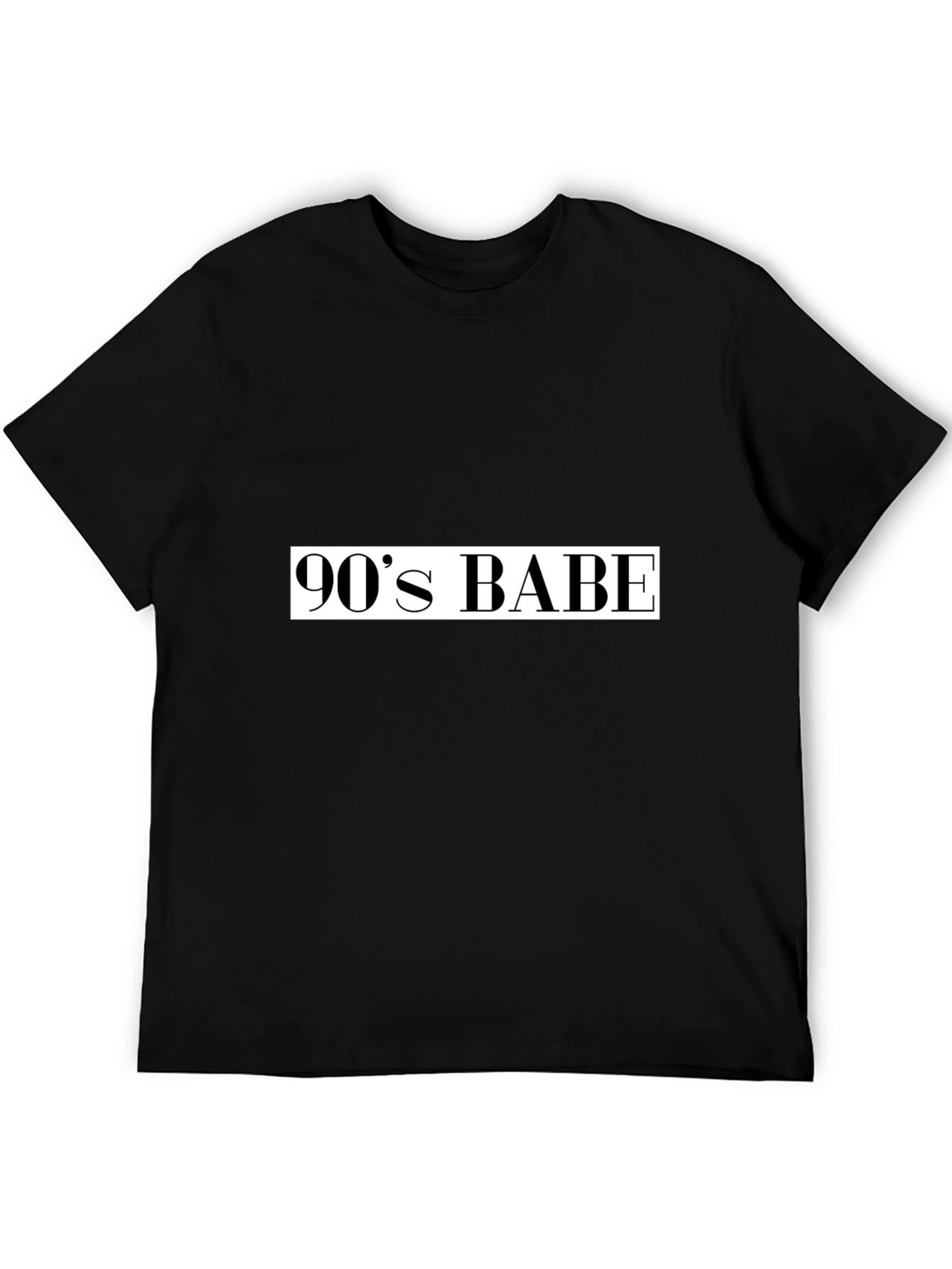 90s Babe Graphic Tee - Black Cotton T-Shirt