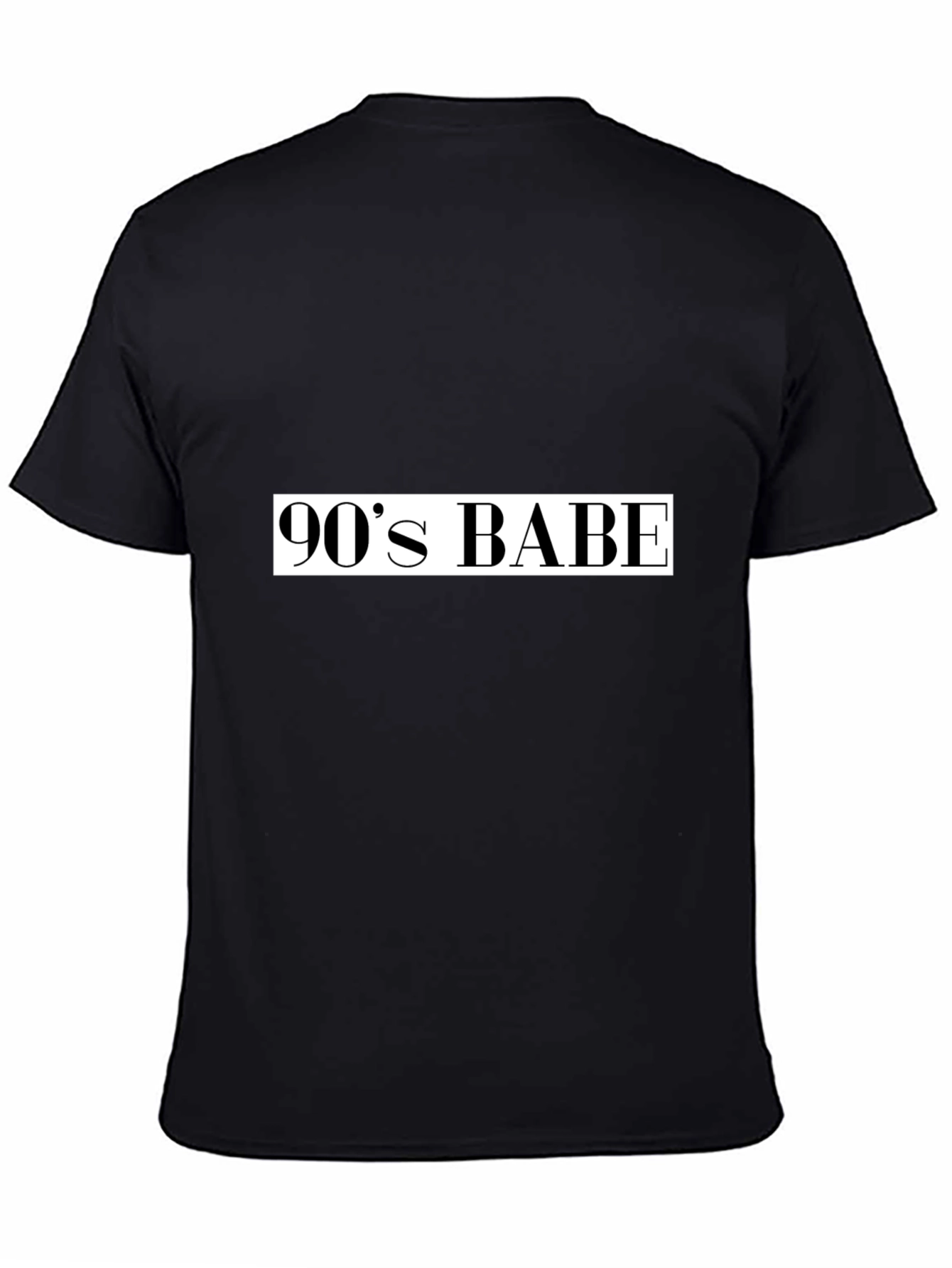 90s Babe Graphic Tee - Black Cotton T-Shirt