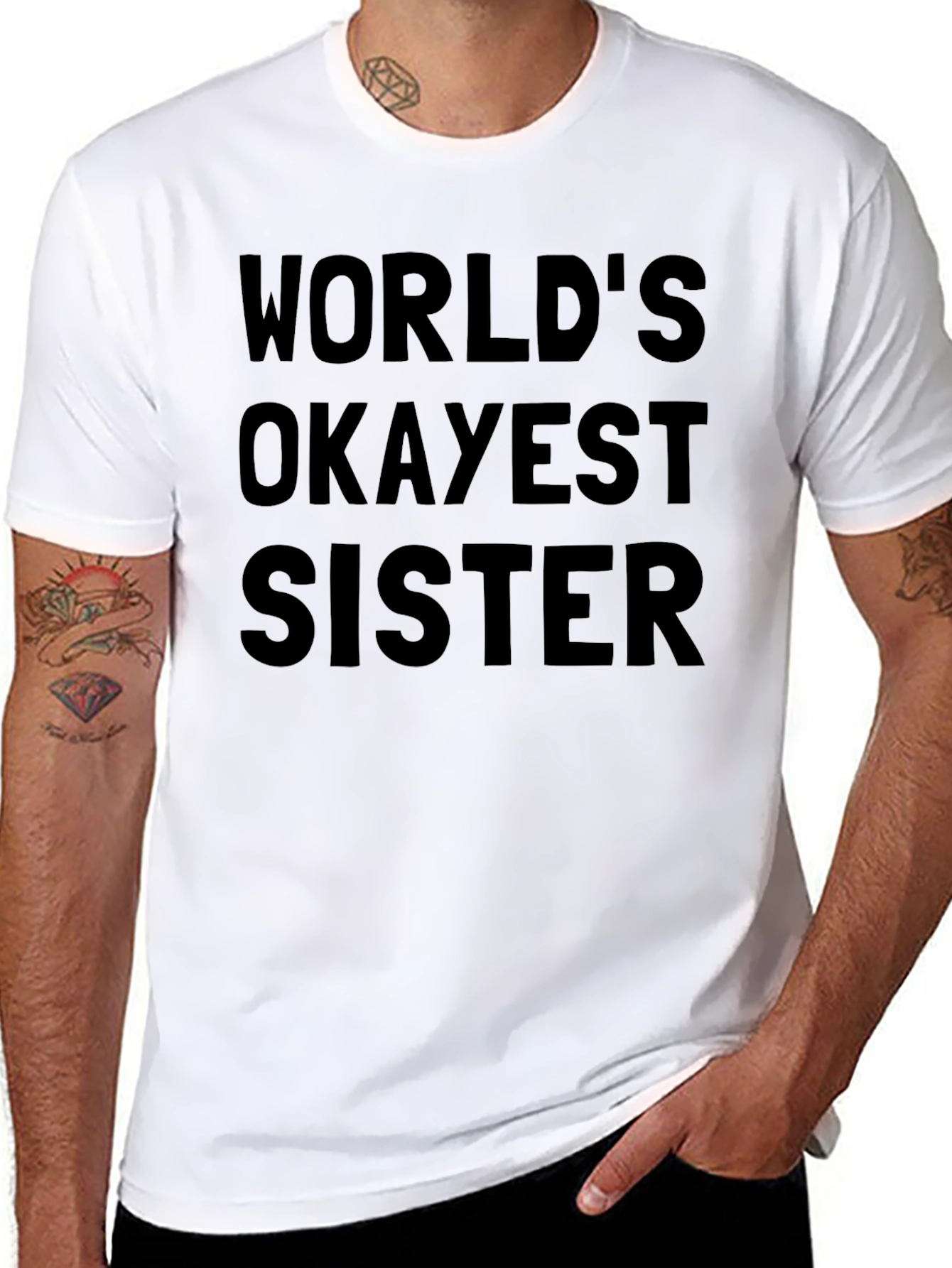 Worlds Okayest Sister Graphic T-Shirt