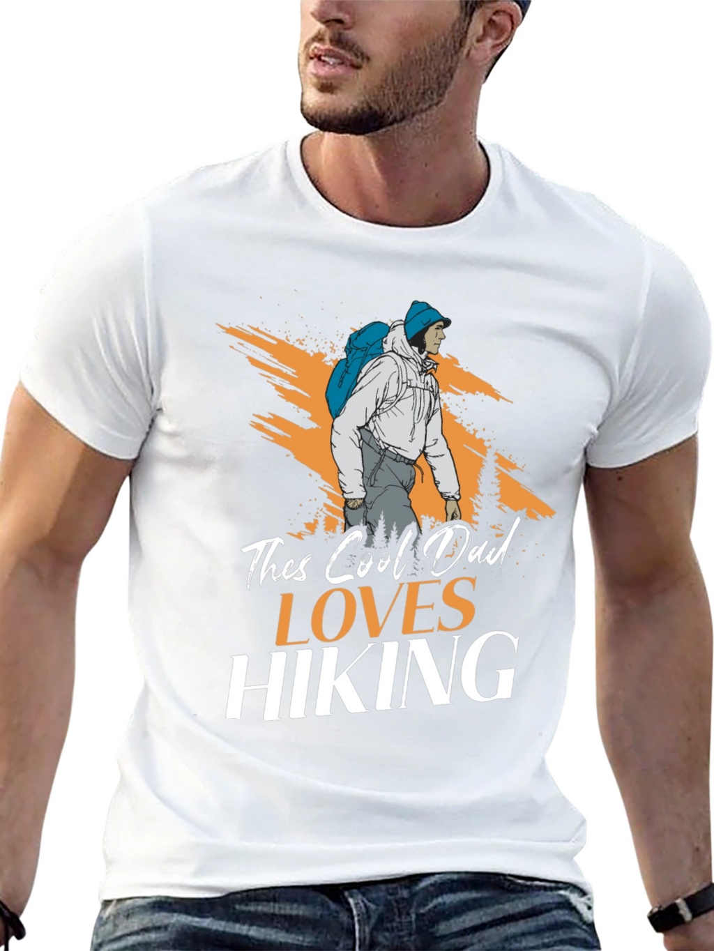 Cool Dad Loves Hiking T-Shirt