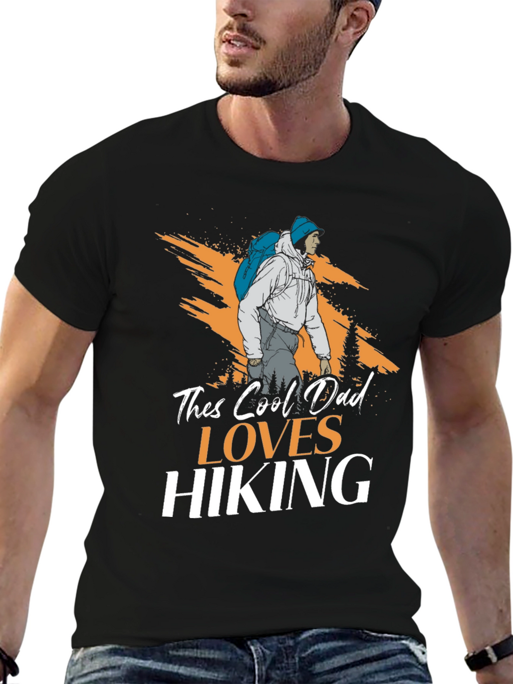 Cool Dad Loves Hiking T-Shirt