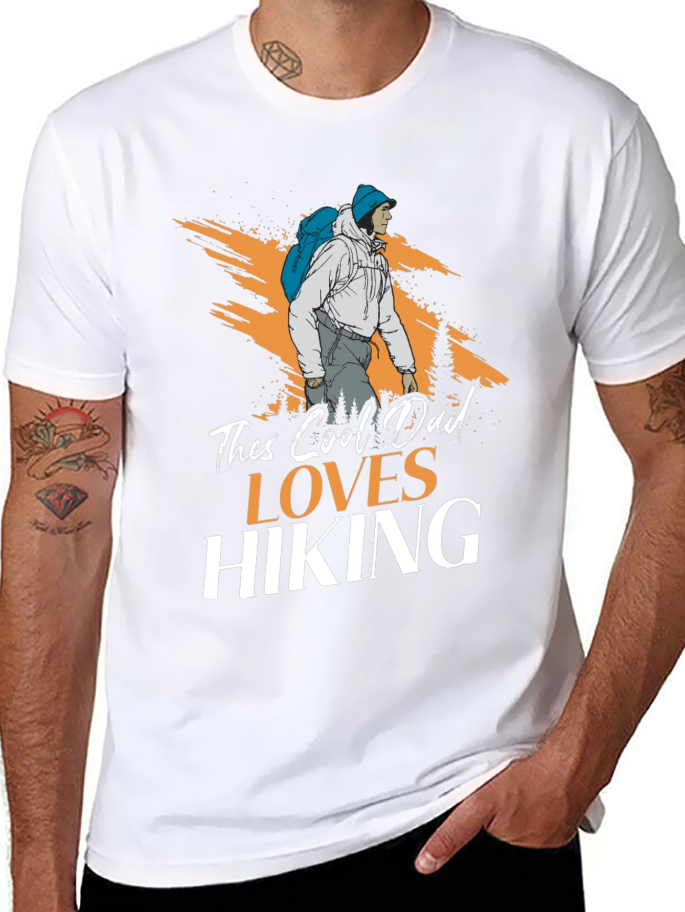 Cool Dad Loves Hiking T-Shirt