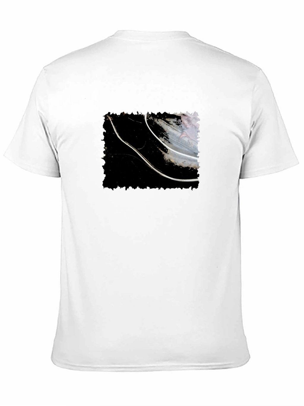 Abstract Graphic Tee - Black Cotton T-Shirt
