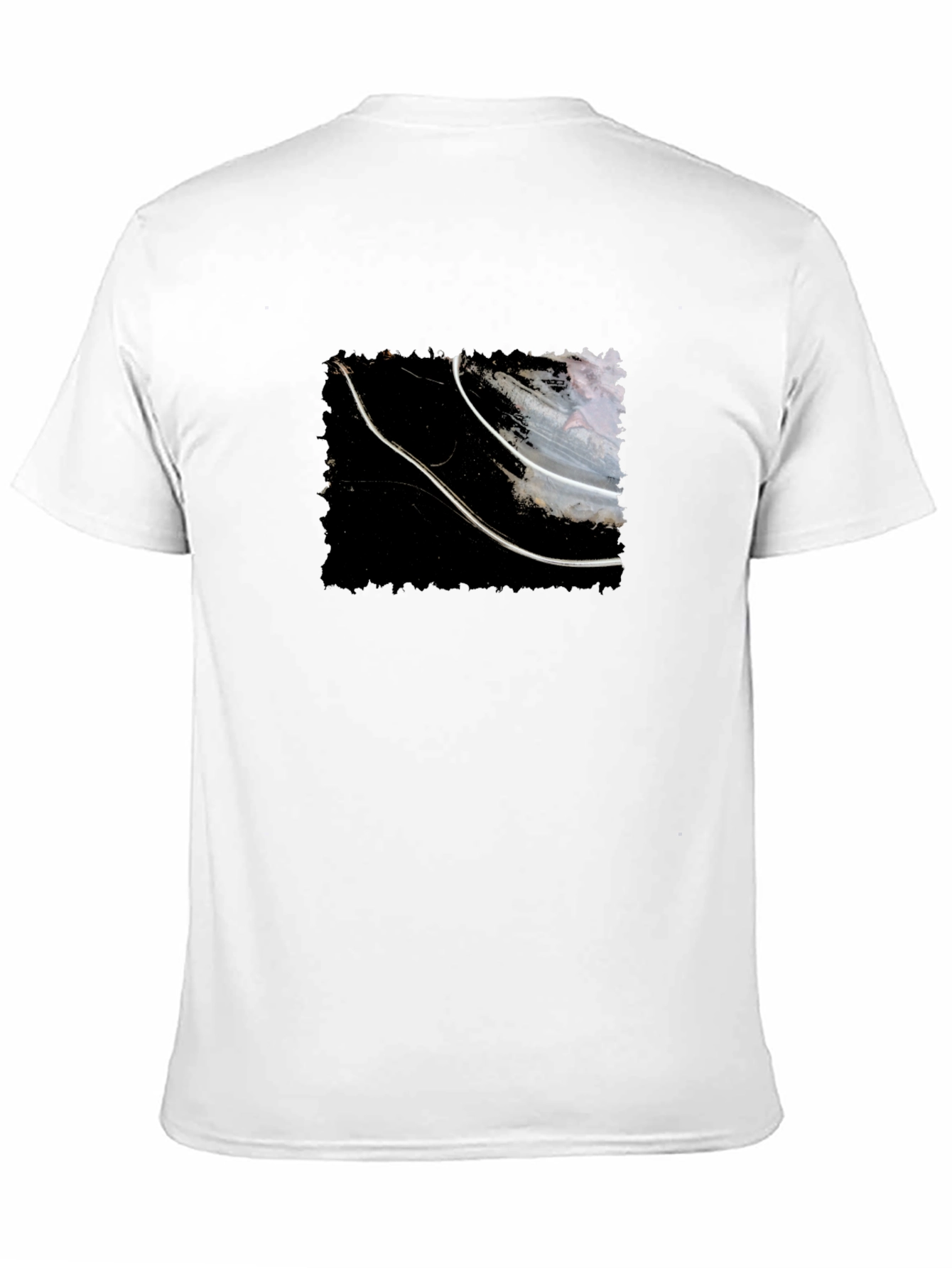 Abstract Graphic Tee - Black Cotton T-Shirt