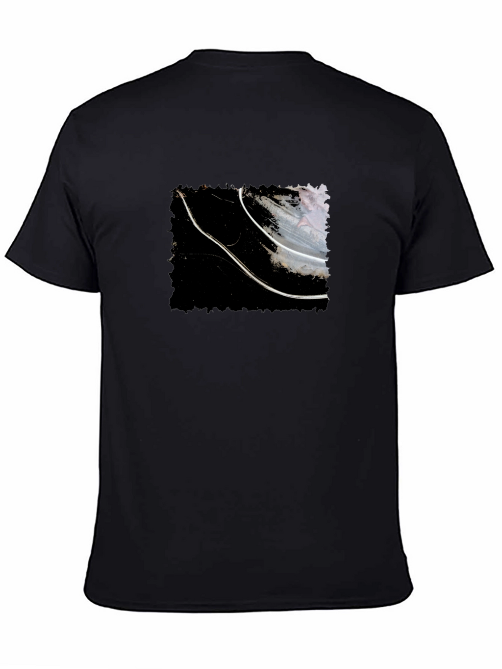 Abstract Graphic Tee - Black Cotton T-Shirt