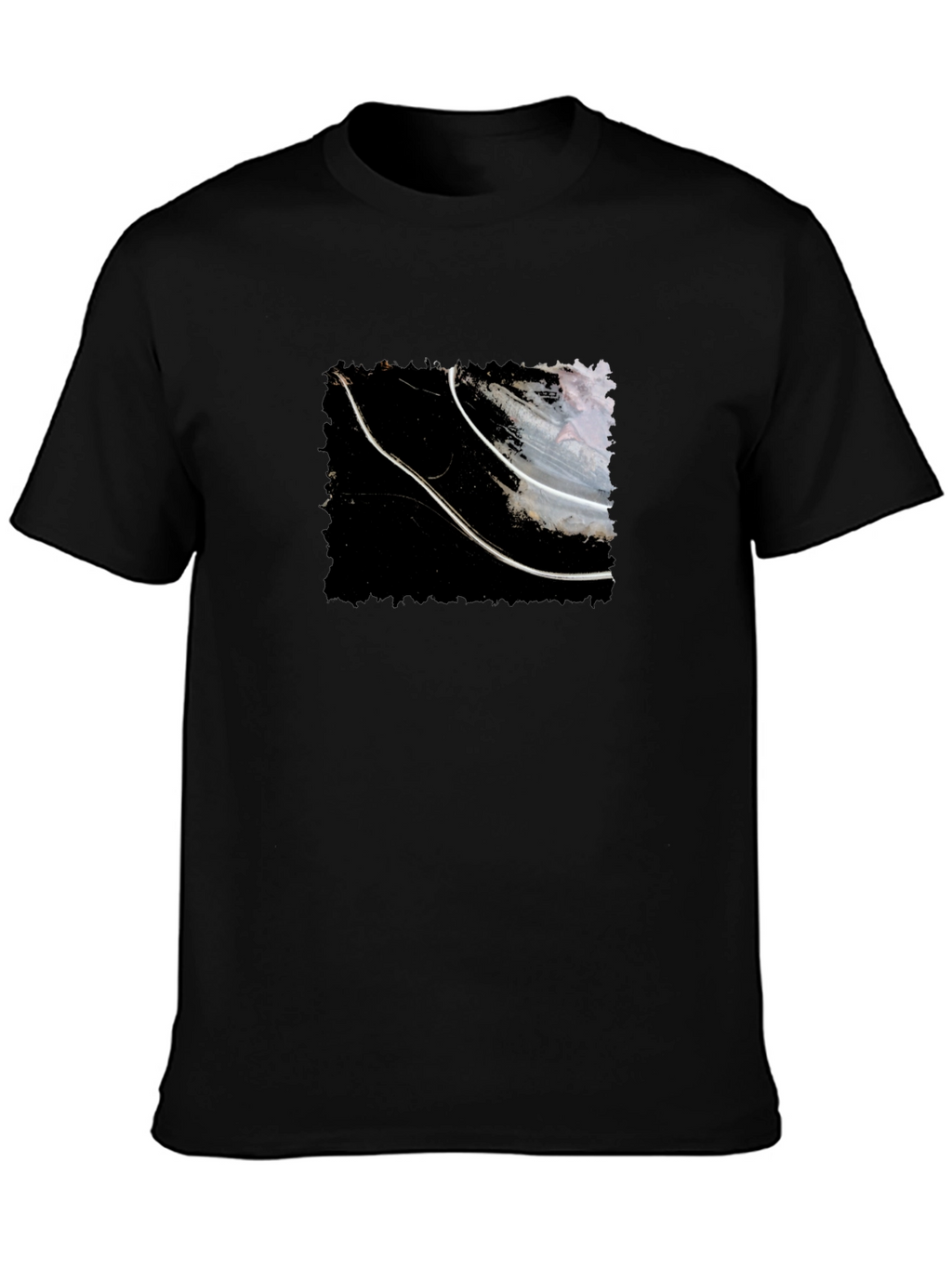 Abstract Graphic Tee - Black Cotton T-Shirt