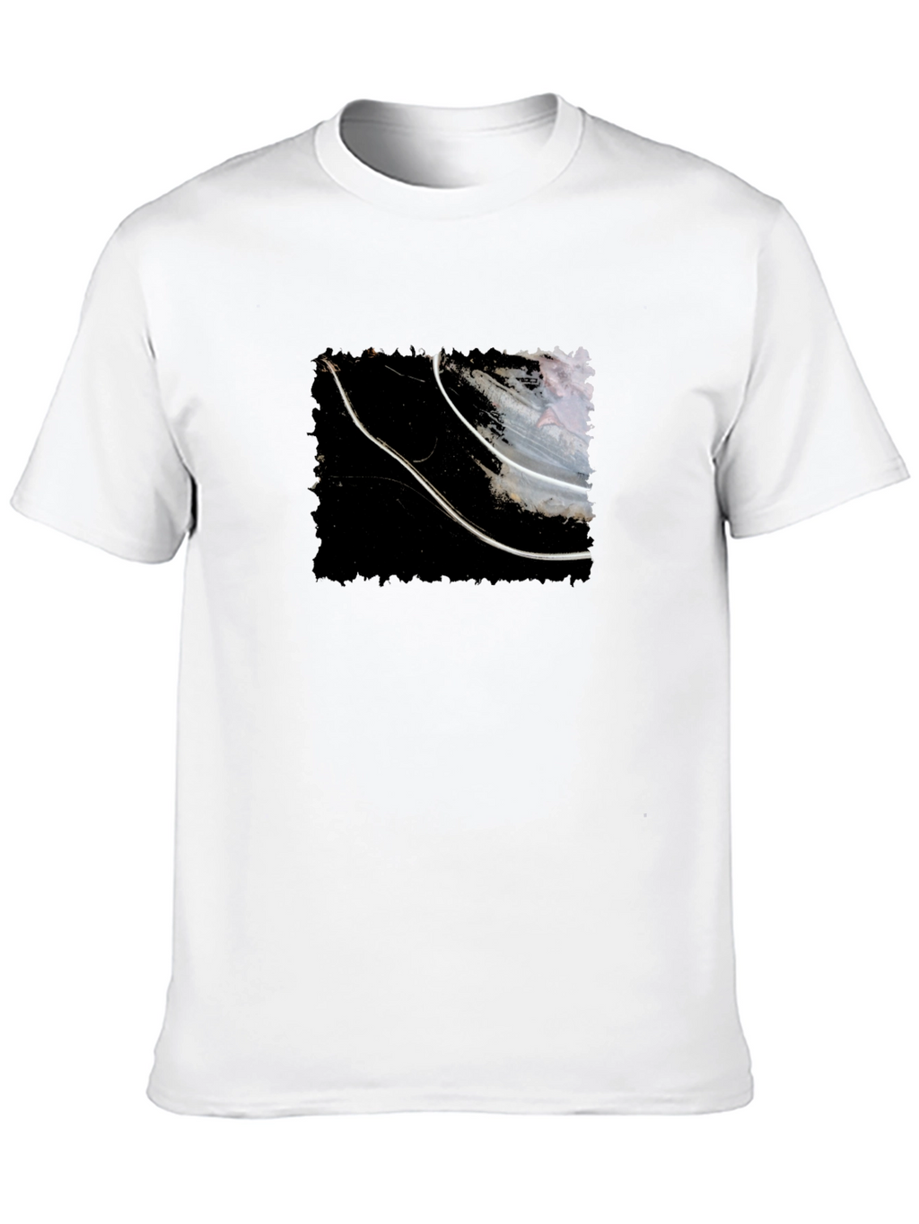 Abstract Graphic Tee - Black Cotton T-Shirt