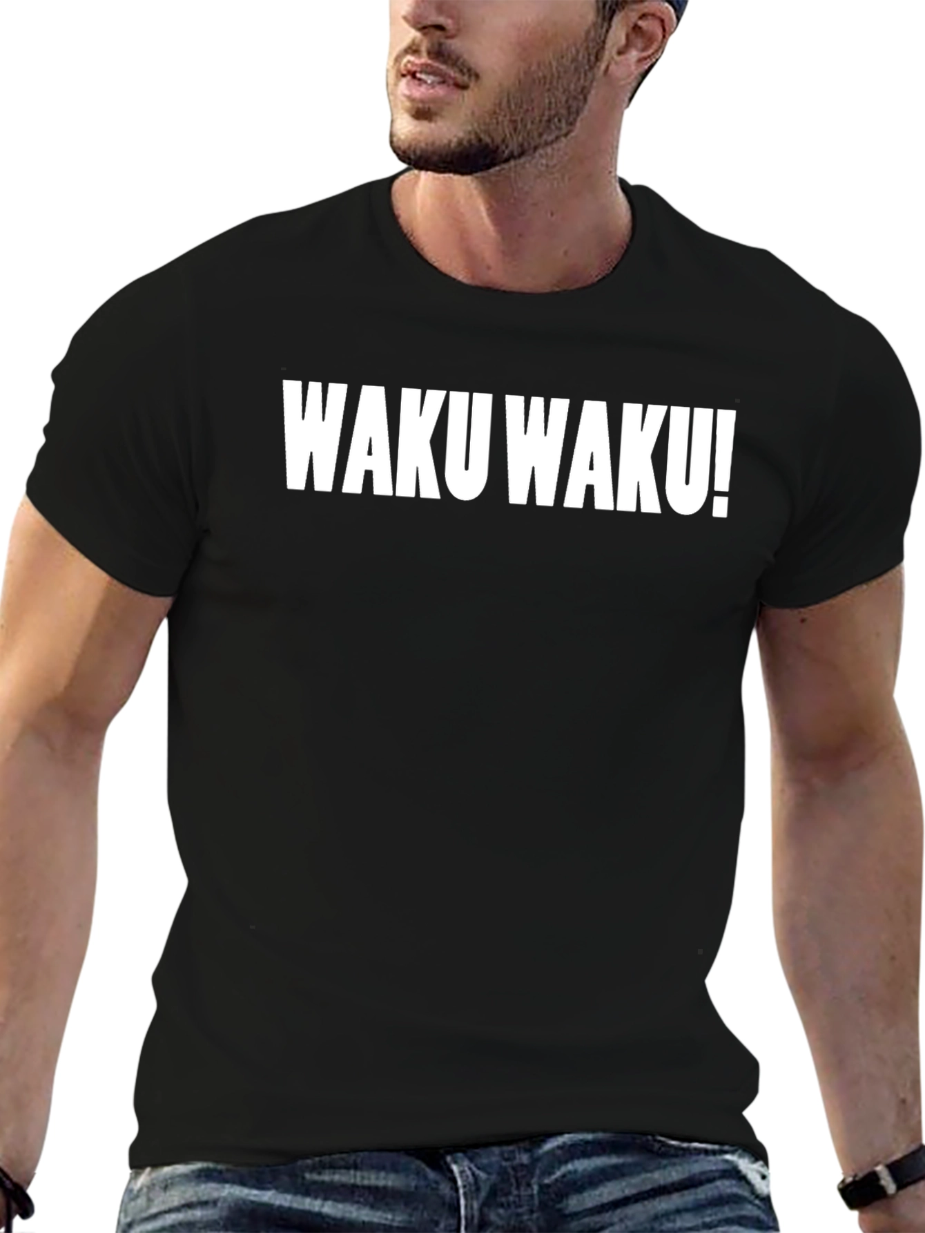 WAKU WAKU! Graphic Tee - Trendy Casual Wear