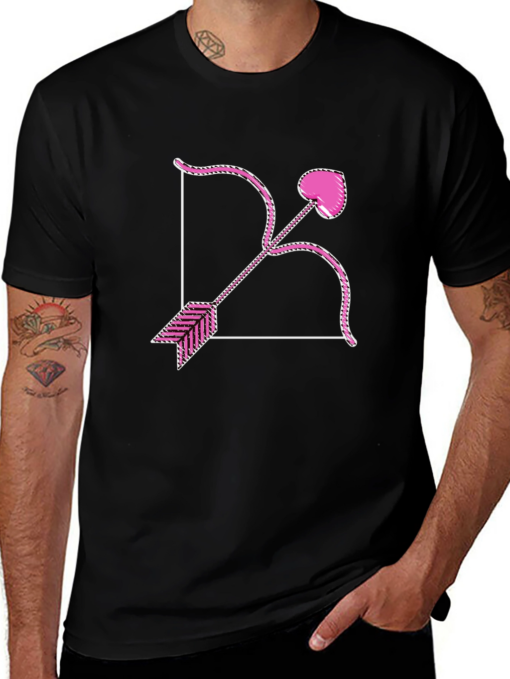 Cupid Bow and Arrow Graphic T-Shirt