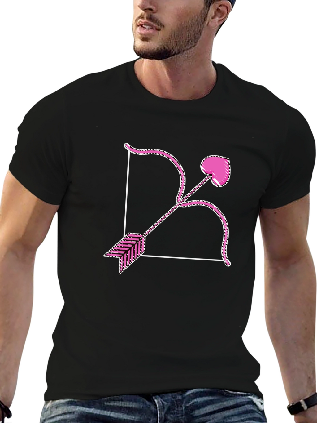 Cupid Bow and Arrow Graphic T-Shirt