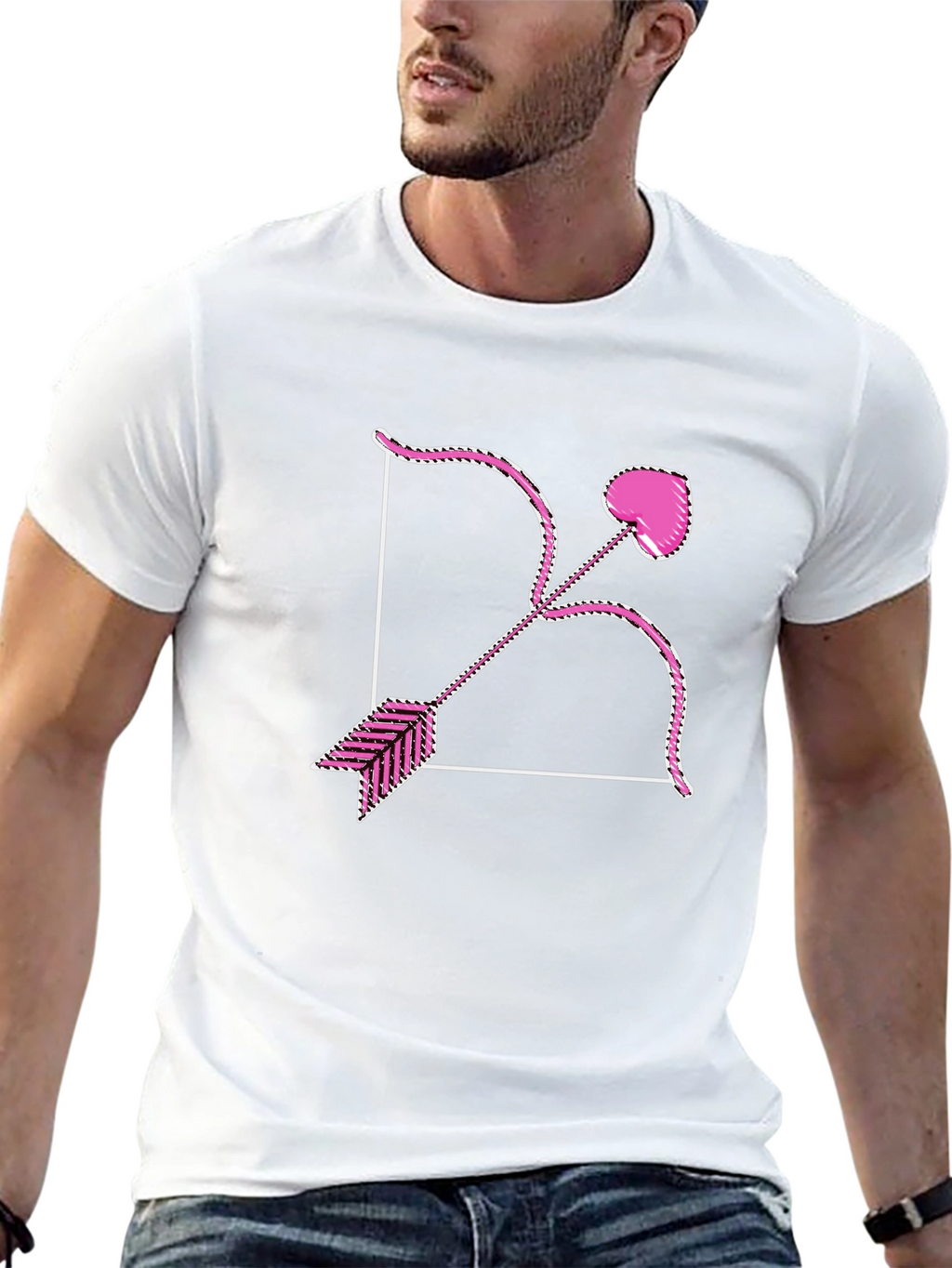 Cupid Bow and Arrow Graphic T-Shirt
