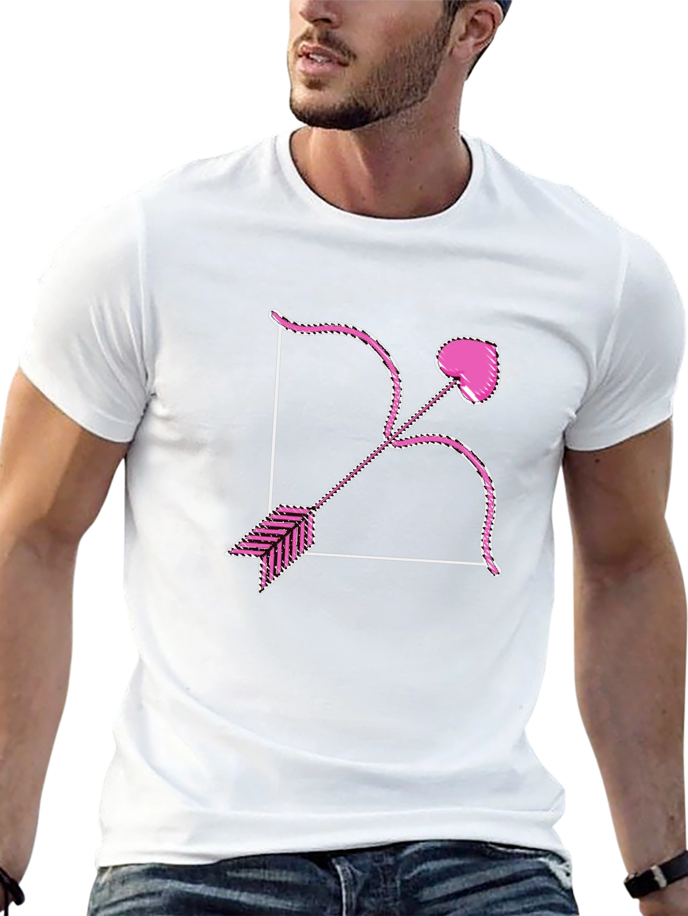 Cupid Bow and Arrow Graphic T-Shirt