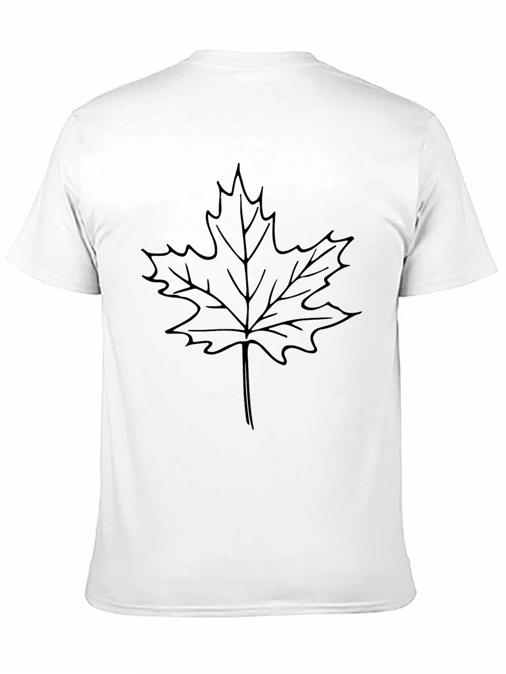 Black Maple Leaf Graphic Tee
