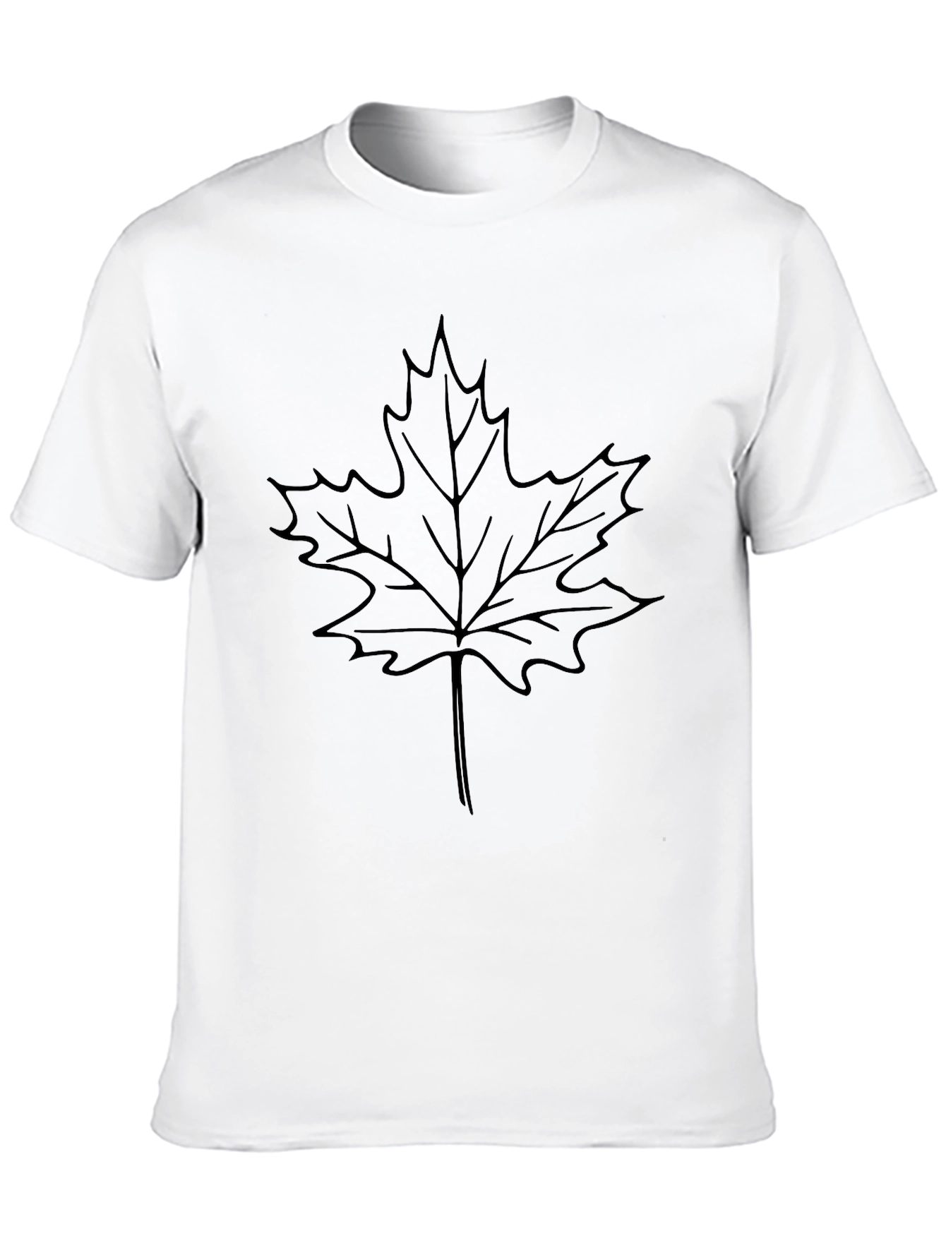 Black Maple Leaf Graphic Tee