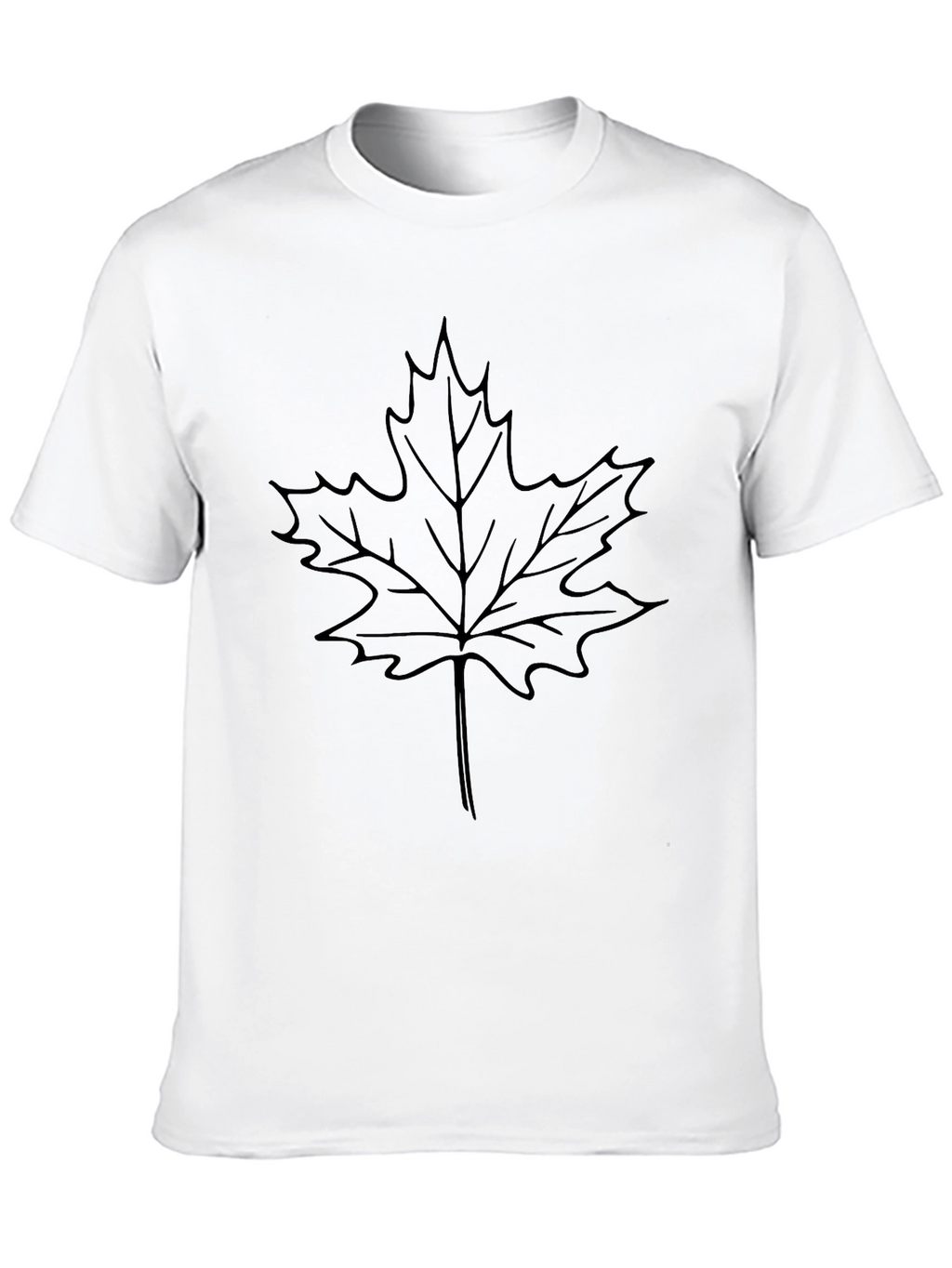 Black Maple Leaf Graphic Tee