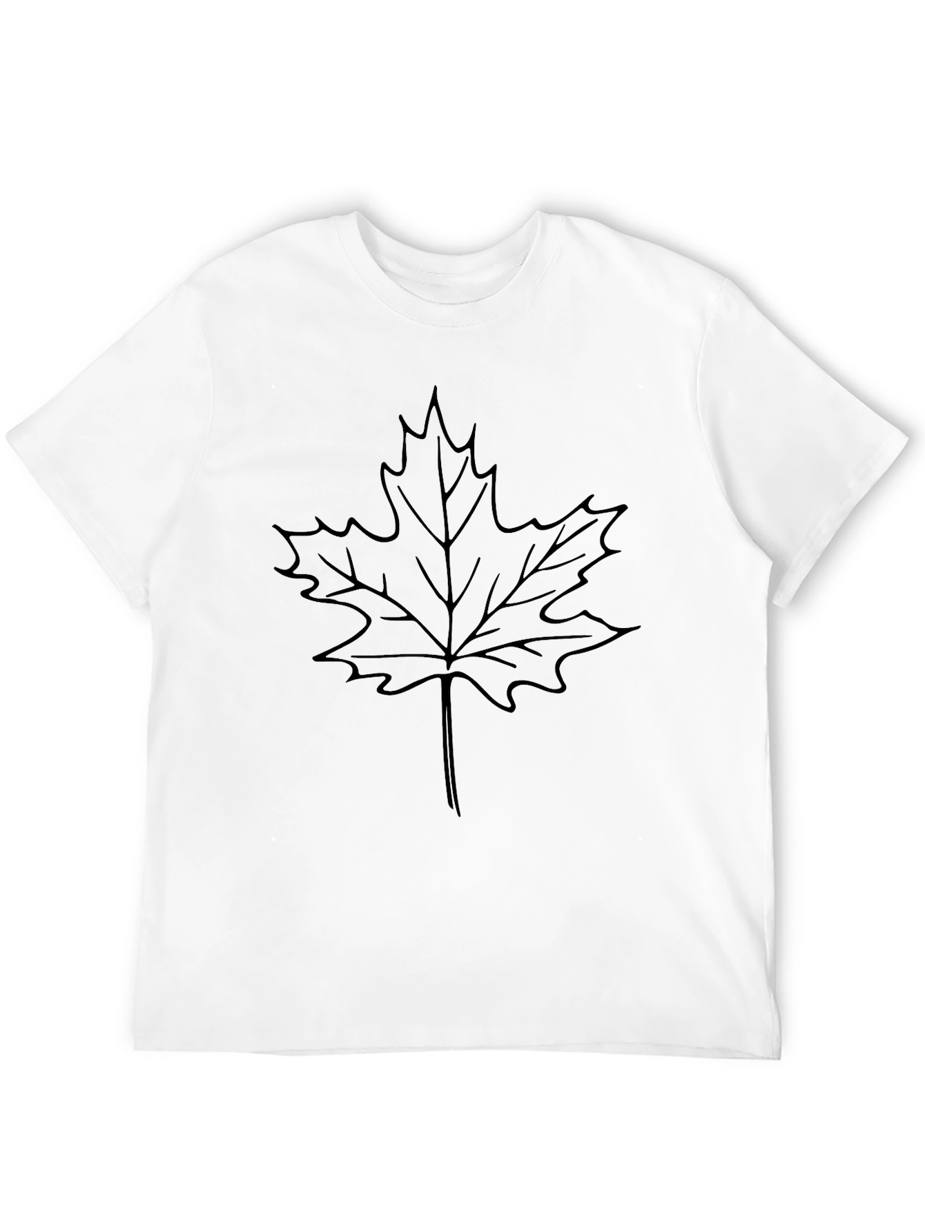 Black Maple Leaf Graphic Tee