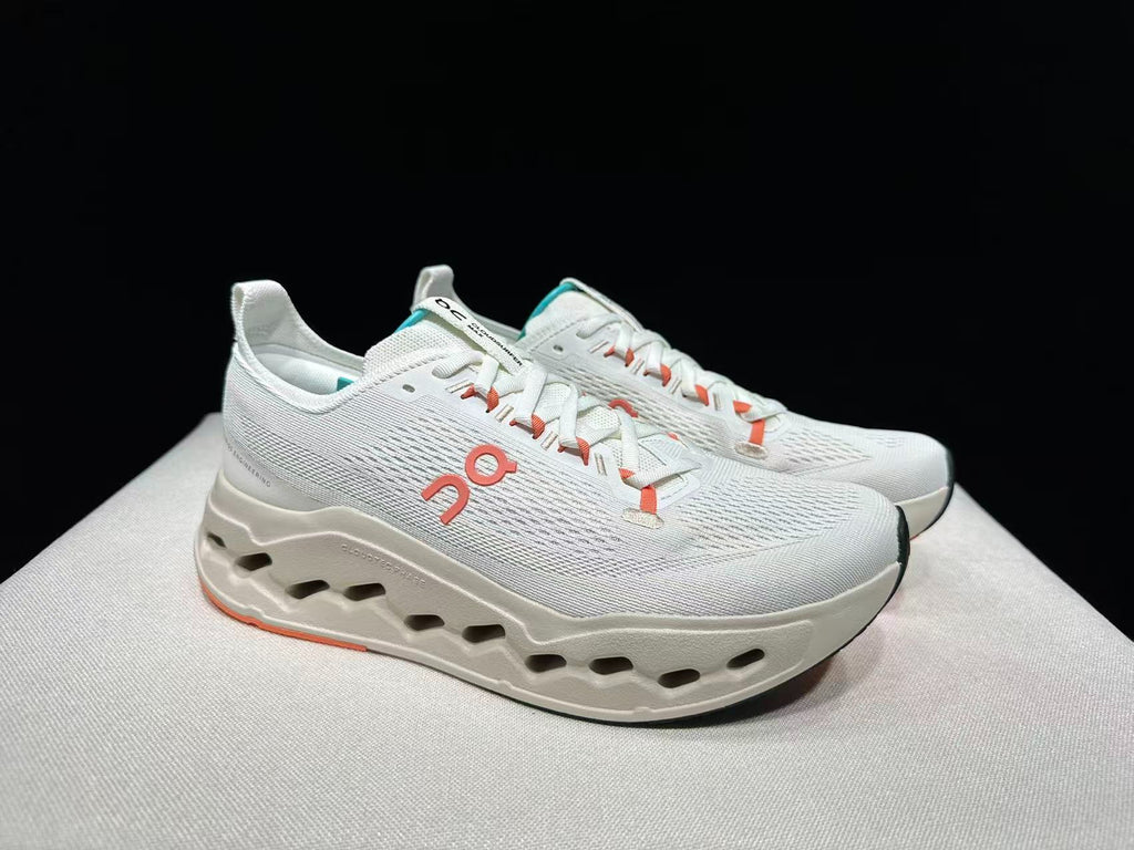 On Cloudsurfer Max Road-Running Shoes Ivory | Salmon