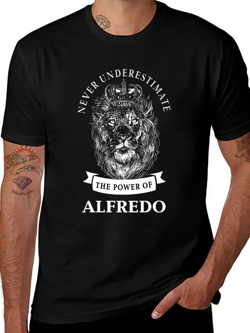 Alfredo Power Lion Graphic T-Shirt
