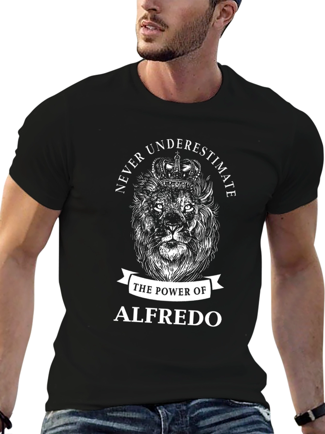 Alfredo Power Lion Graphic T-Shirt