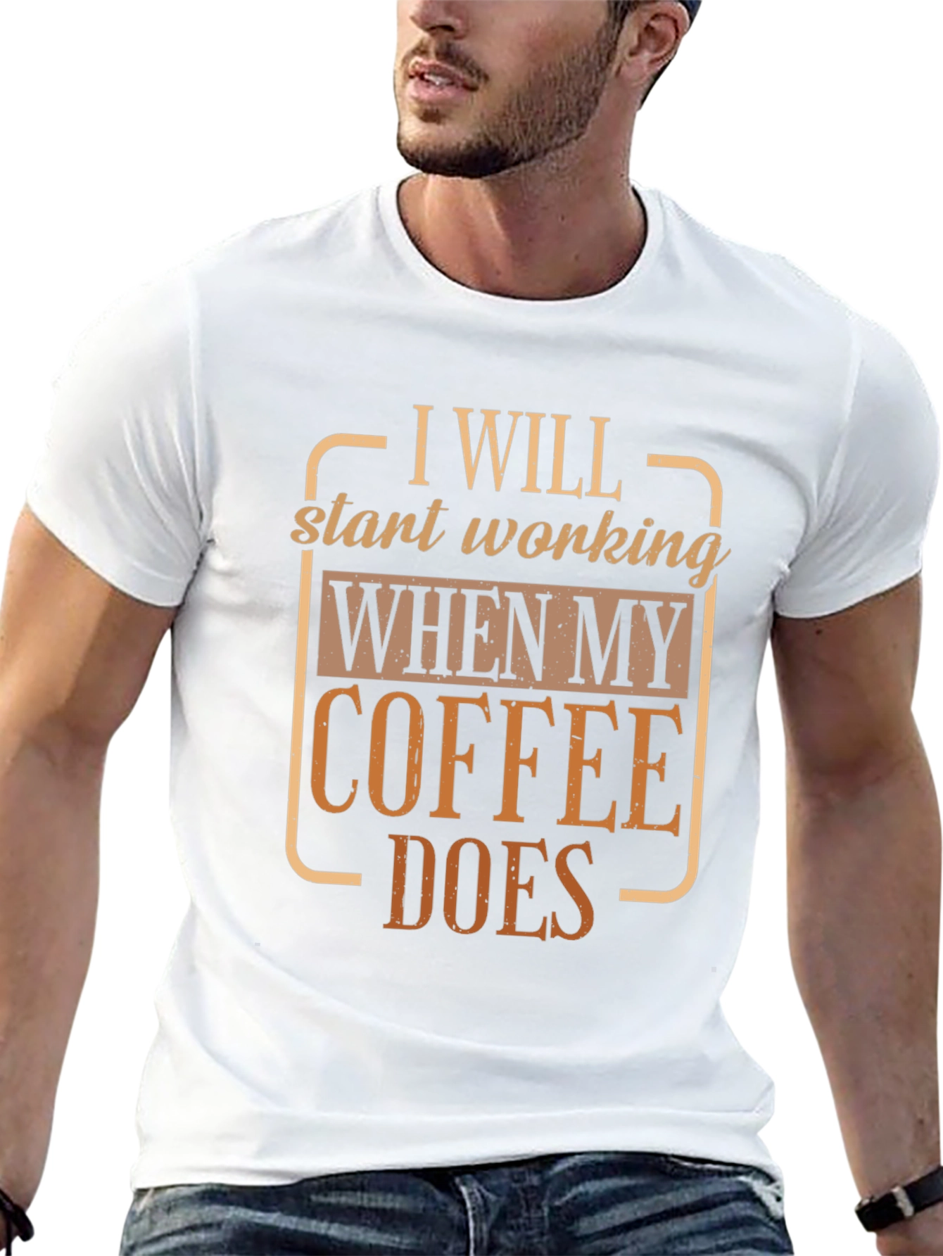 Coffee Does Funny T-Shirt Black Cotton